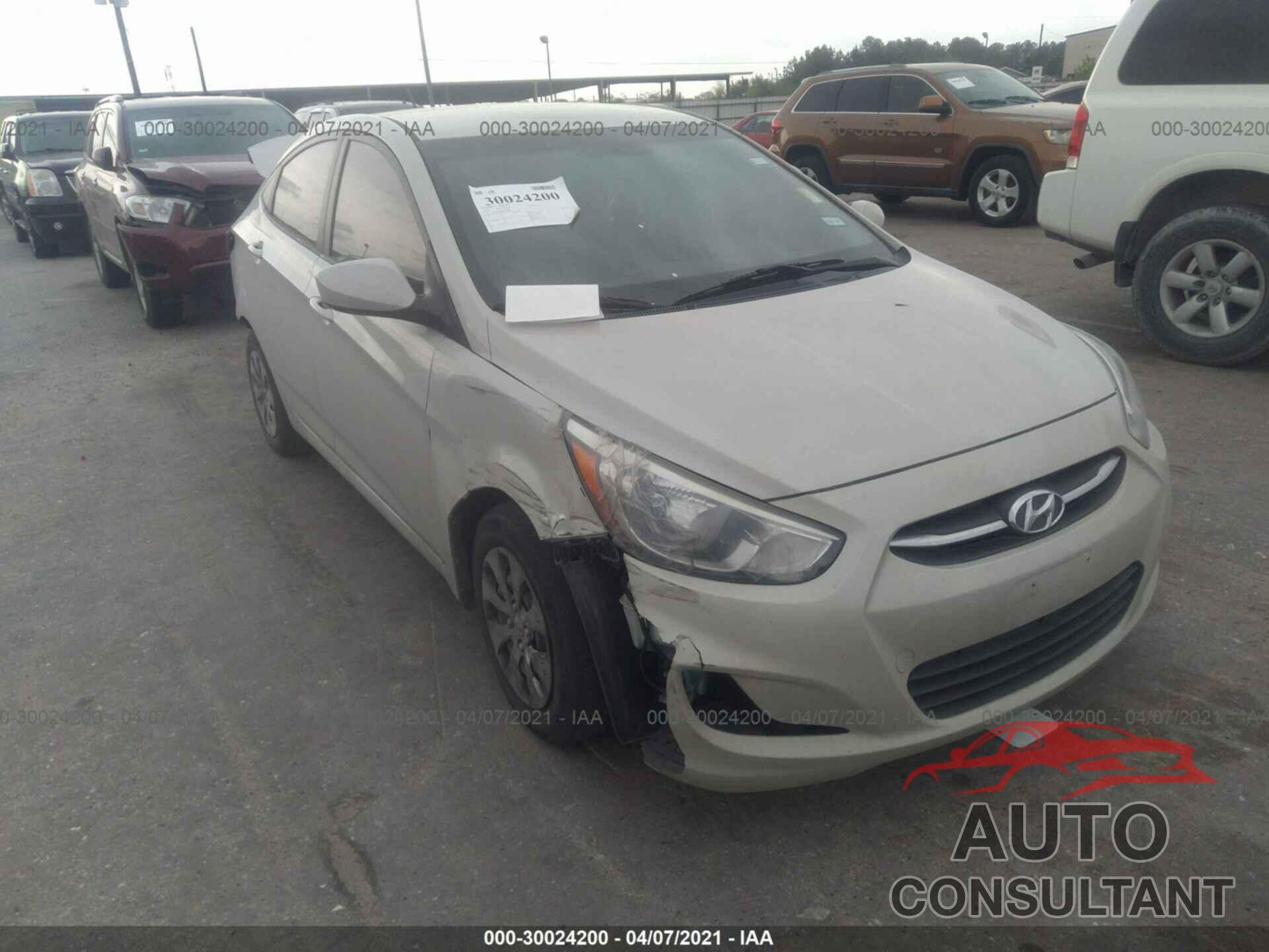 HYUNDAI ACCENT 2016 - KMHCT4AEXGU946515