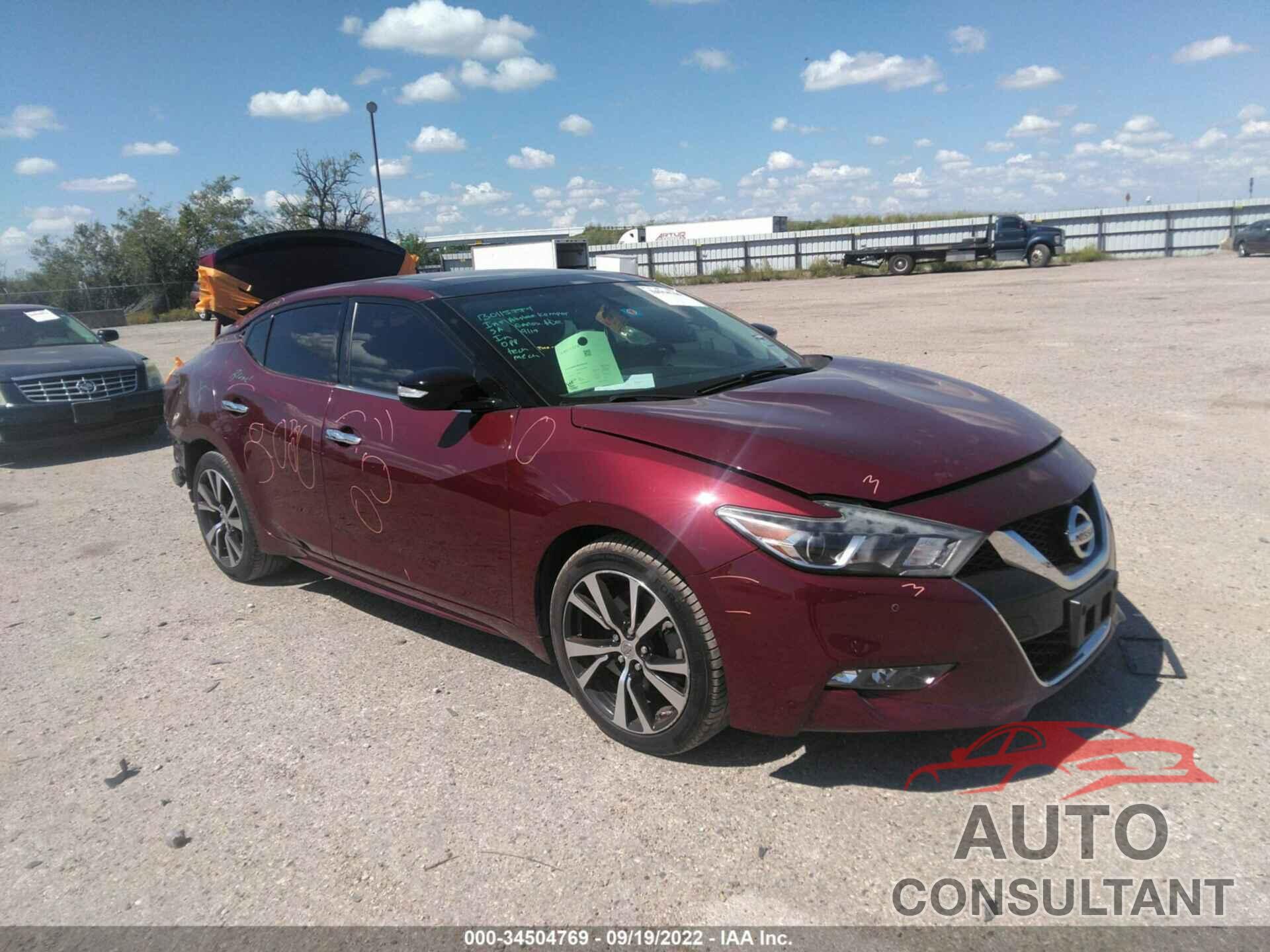 NISSAN MAXIMA 2018 - 1N4AA6APXJC372970