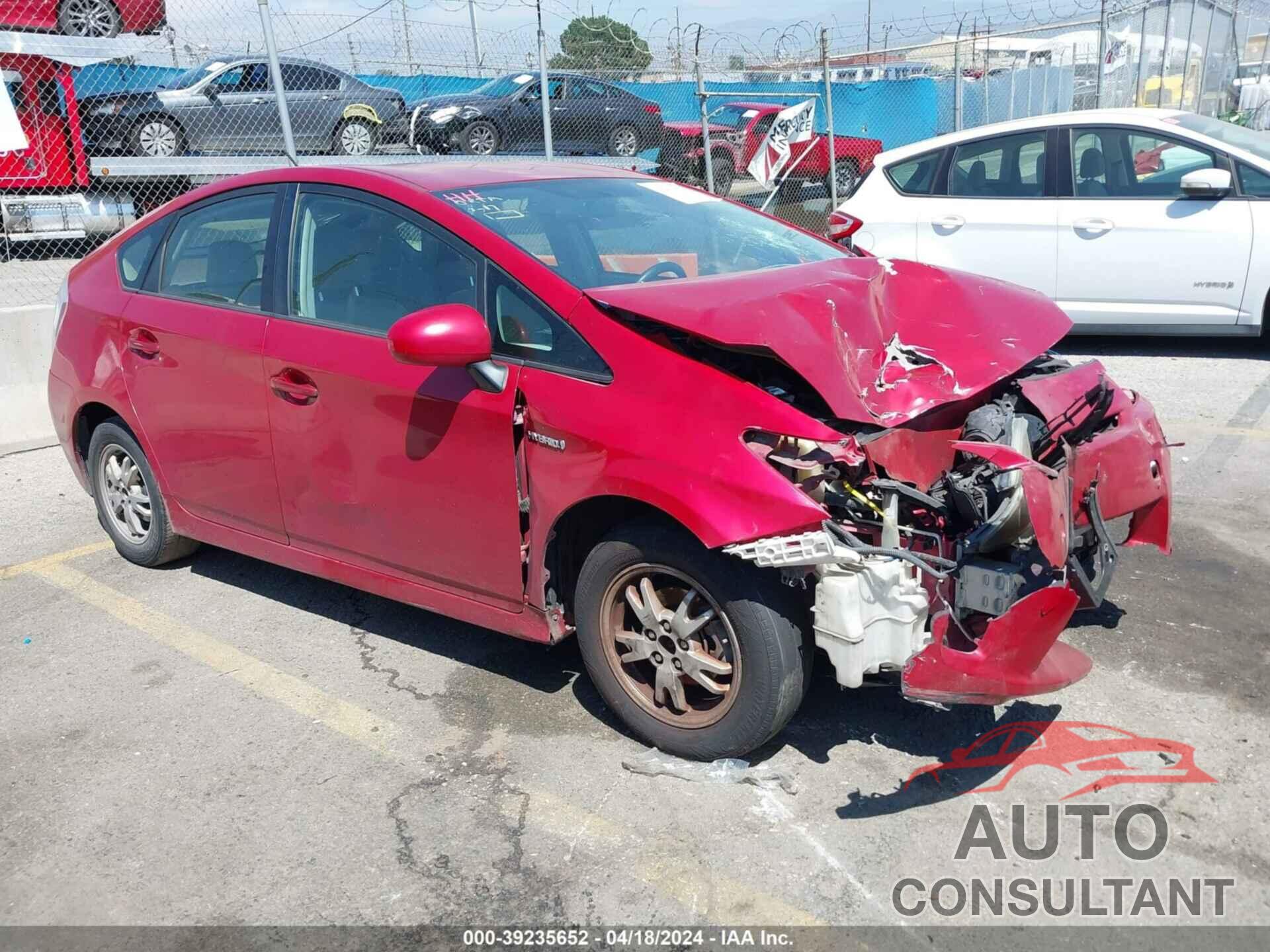 TOYOTA PRIUS 2011 - JTDKN3DU6B1458518