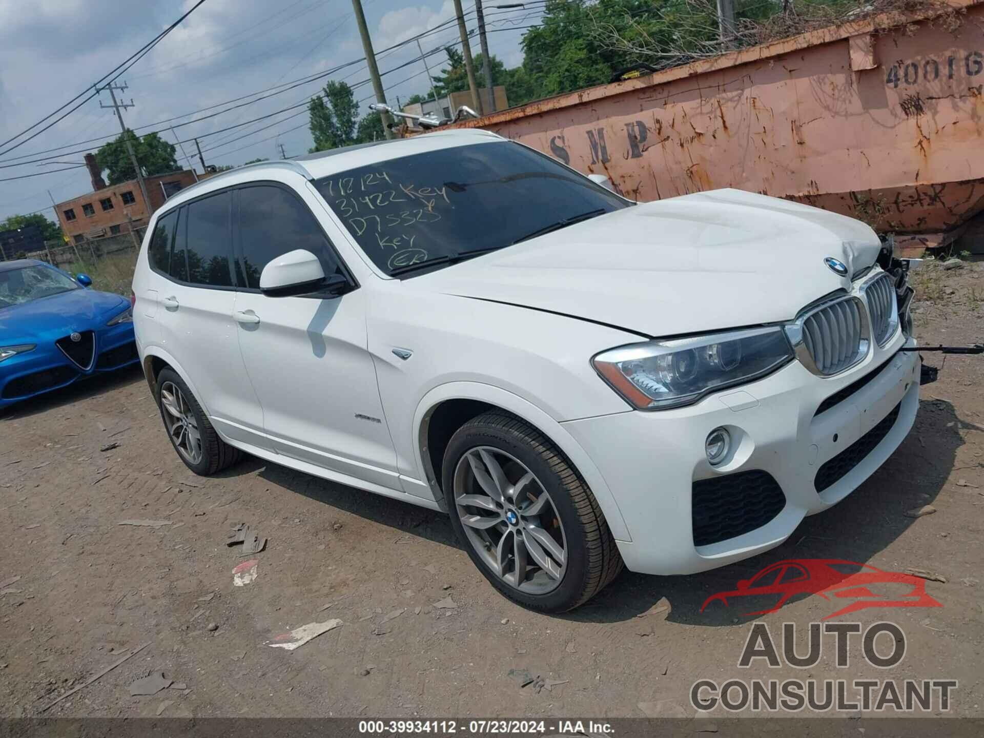 BMW X3 2016 - 5UXWX9C54G0D75323