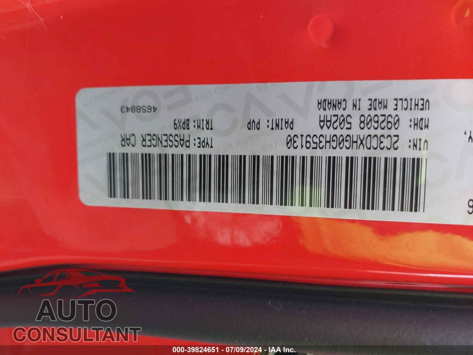 DODGE CHARGER 2016 - 2C3CDXHG0GH359130