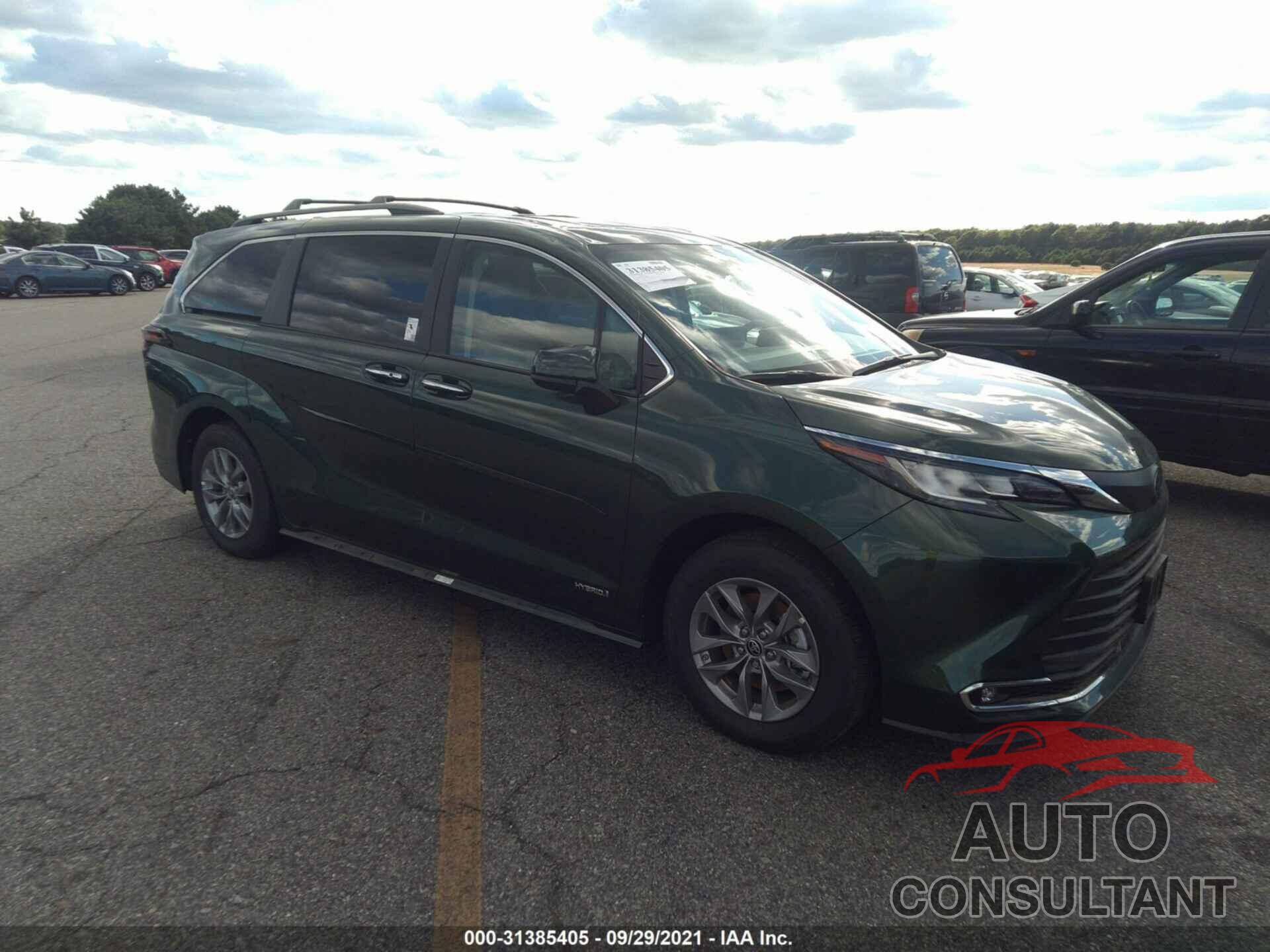 TOYOTA SIENNA 2021 - 5TDYSKFC8MS034734