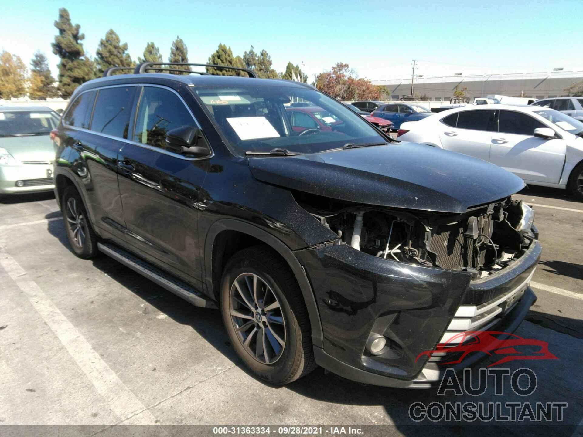 TOYOTA HIGHLANDER 2017 - 5TDKZRFH7HS512069