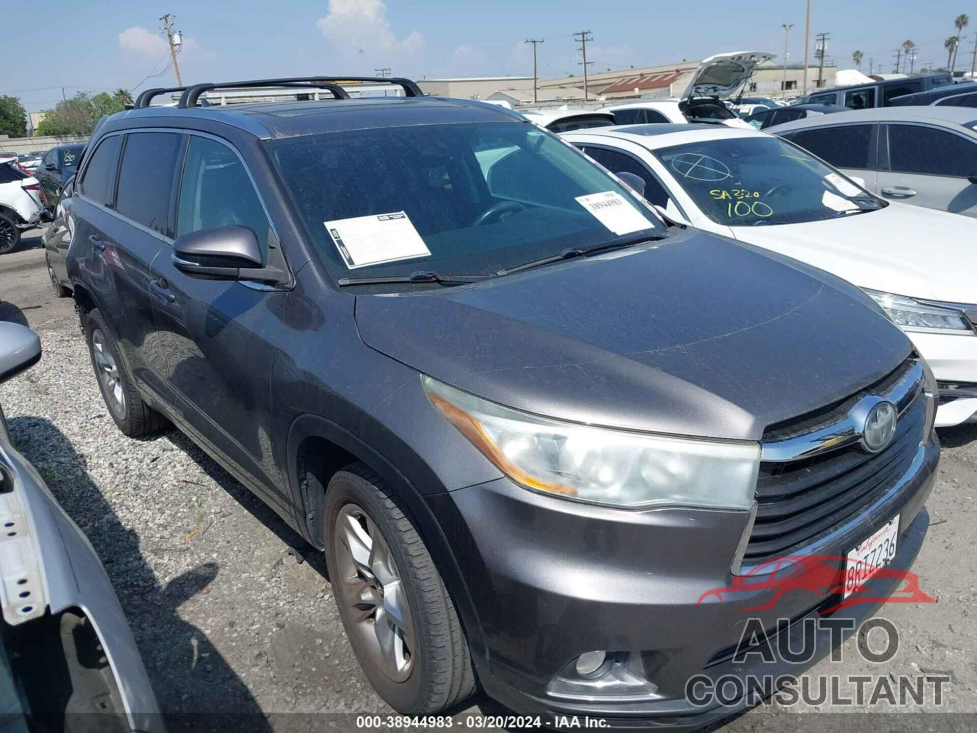 TOYOTA HIGHLANDER 2016 - 5TDYKRFH6GS169851