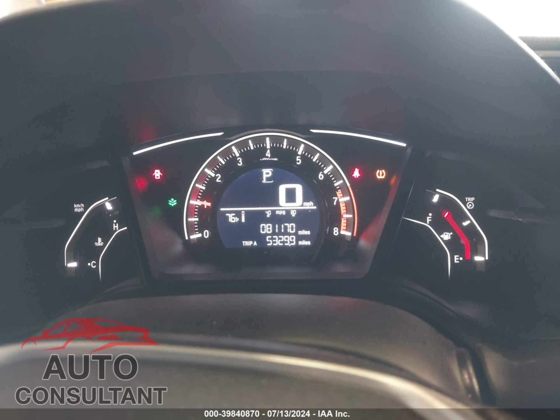 HONDA CIVIC 2017 - 19XFC2F58HE052642