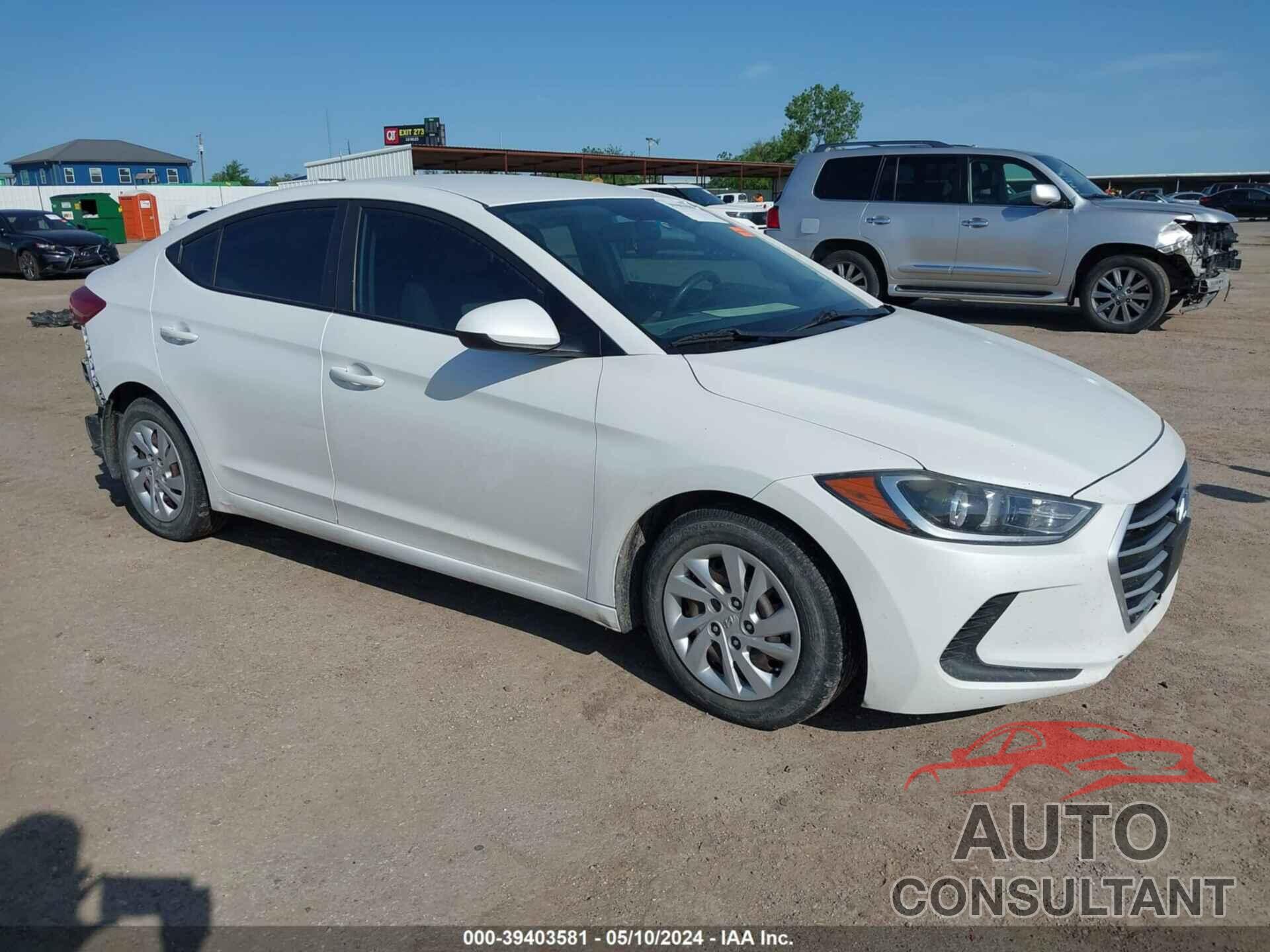 HYUNDAI ELANTRA 2017 - 5NPD74LF9HH192585