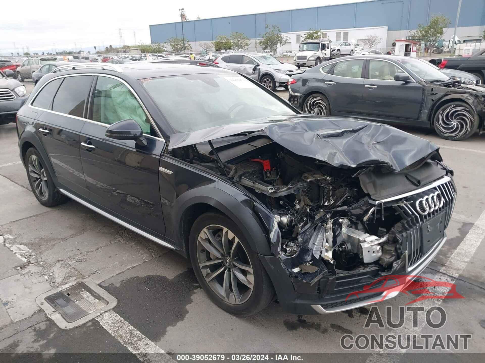 AUDI A4 ALLROAD 2017 - WA17NAF43HA177318