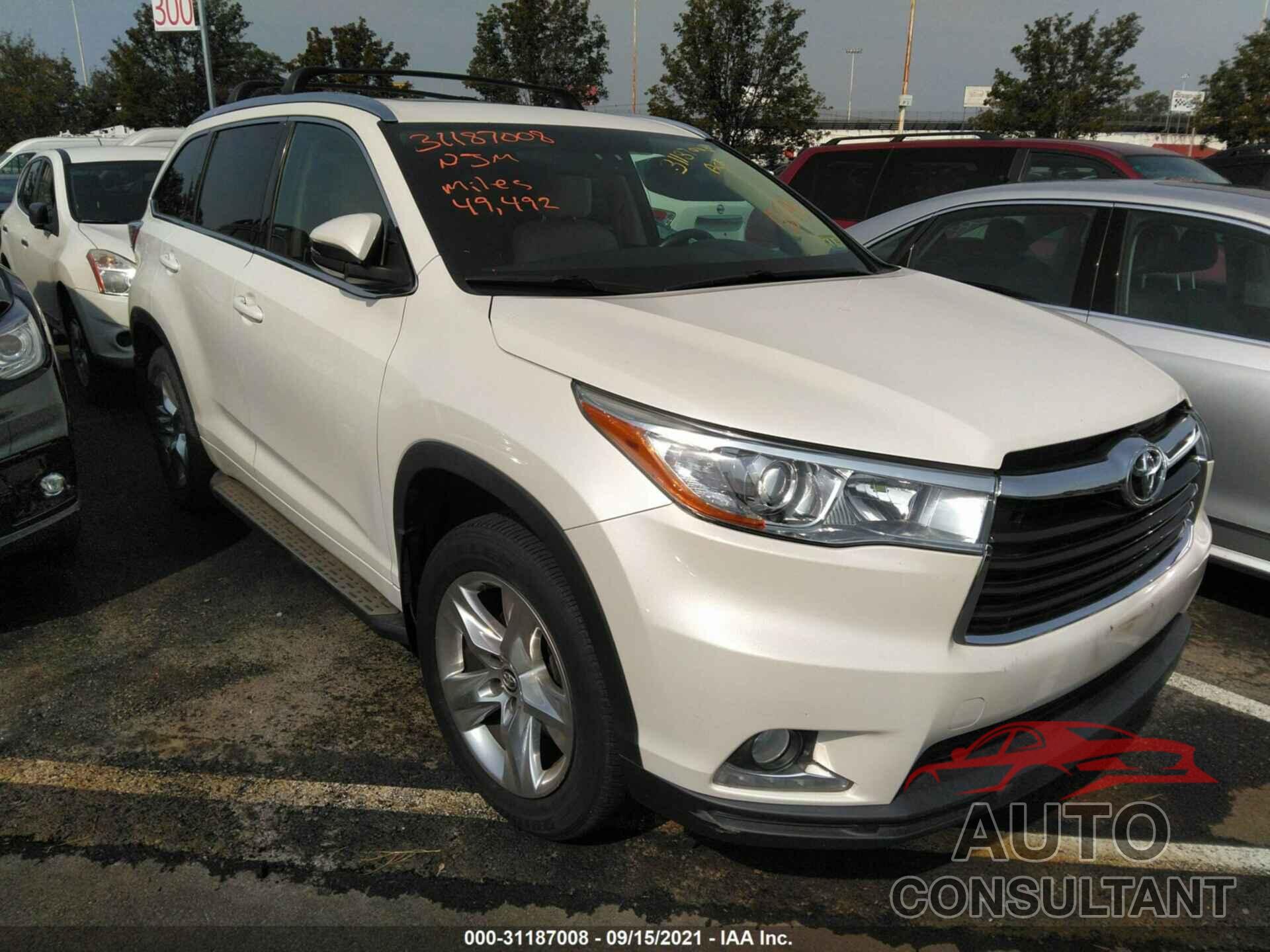 TOYOTA HIGHLANDER 2016 - 5TDDKRFH6GS314160