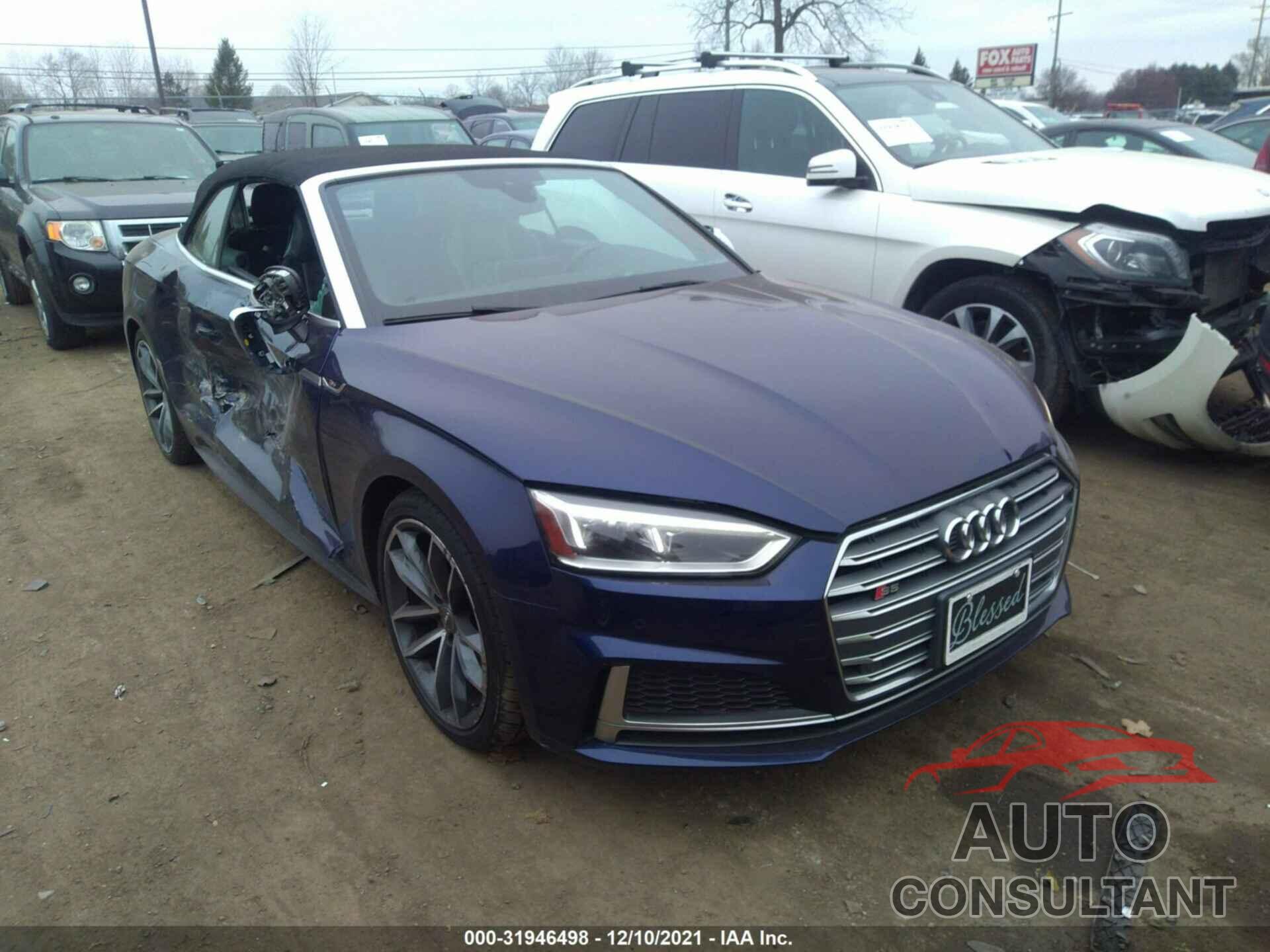AUDI S5 CABRIOLET 2018 - WAUY4GF56JN002873
