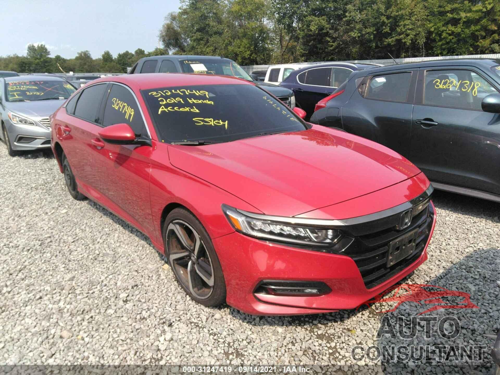 HONDA ACCORD SEDAN 2019 - 1HGCV1F36KA011377