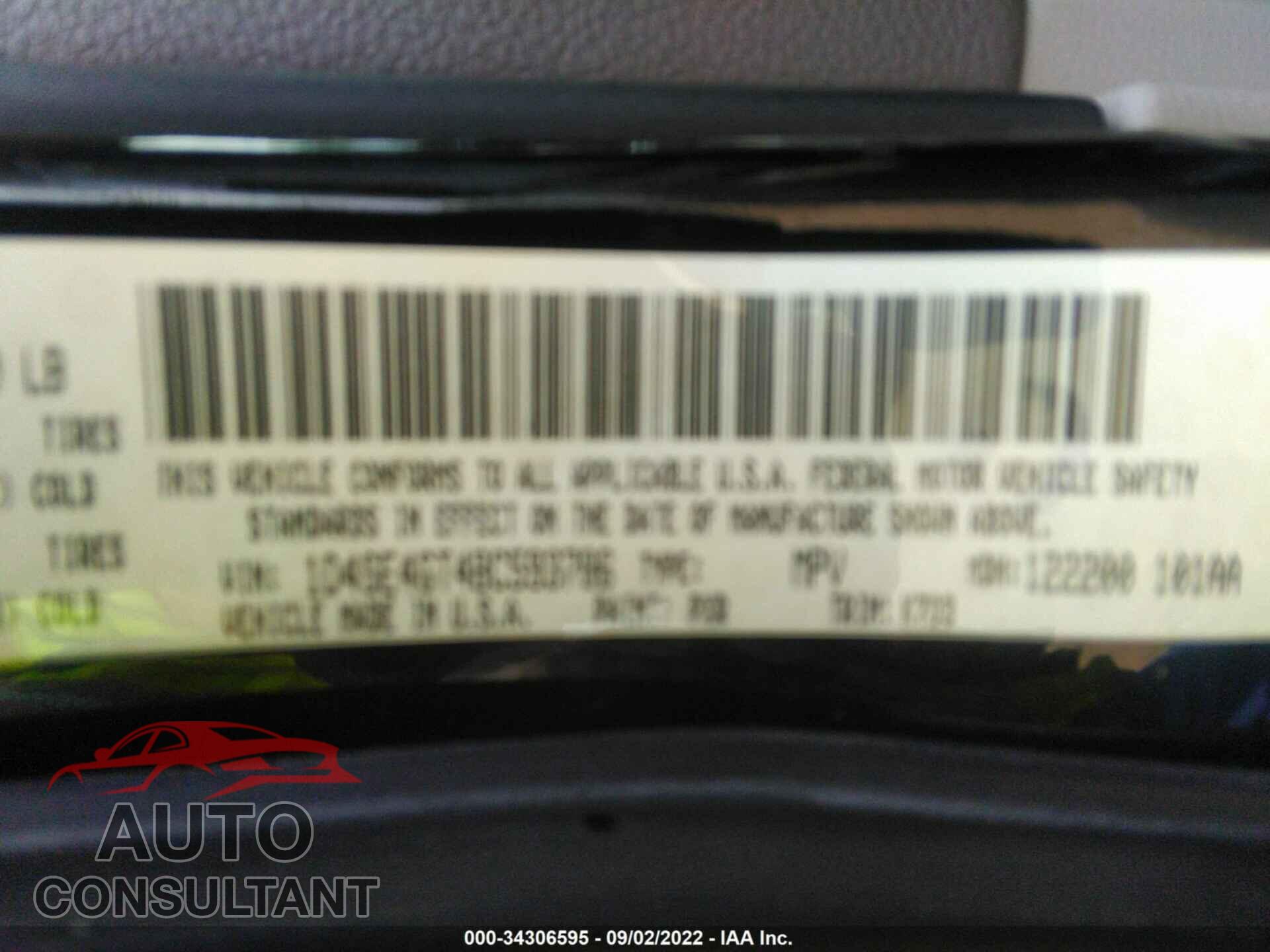 DODGE DURANGO 2011 - 1D4SE4GT4BC593786