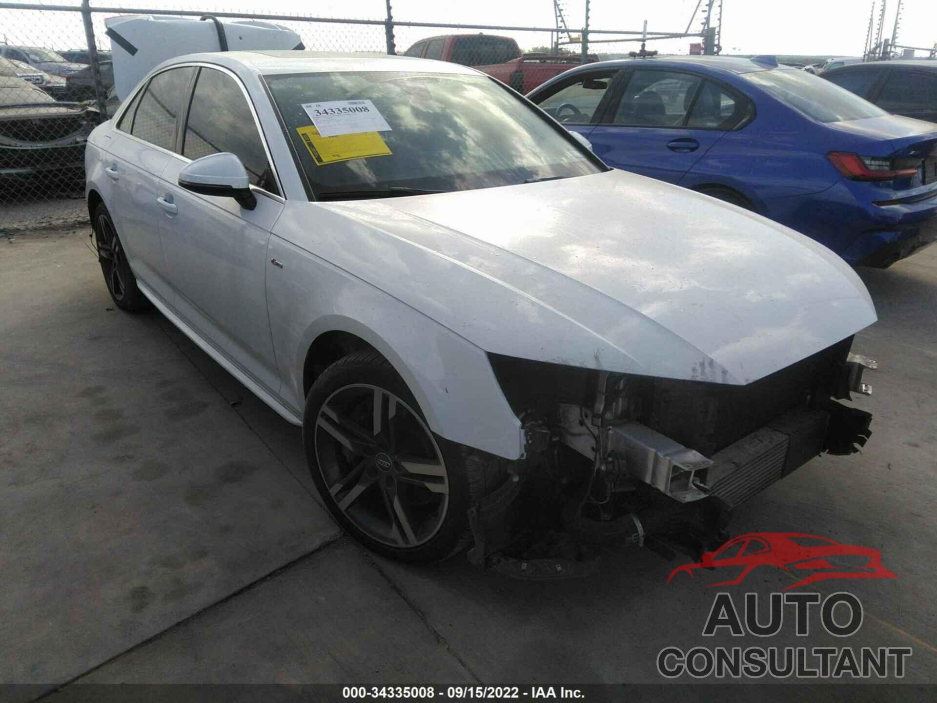 AUDI A4 2017 - WAUENBF46HN014168