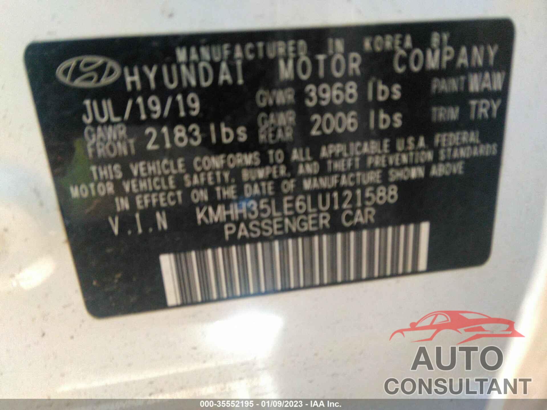 HYUNDAI ELANTRA GT 2020 - KMHH35LE6LU121588