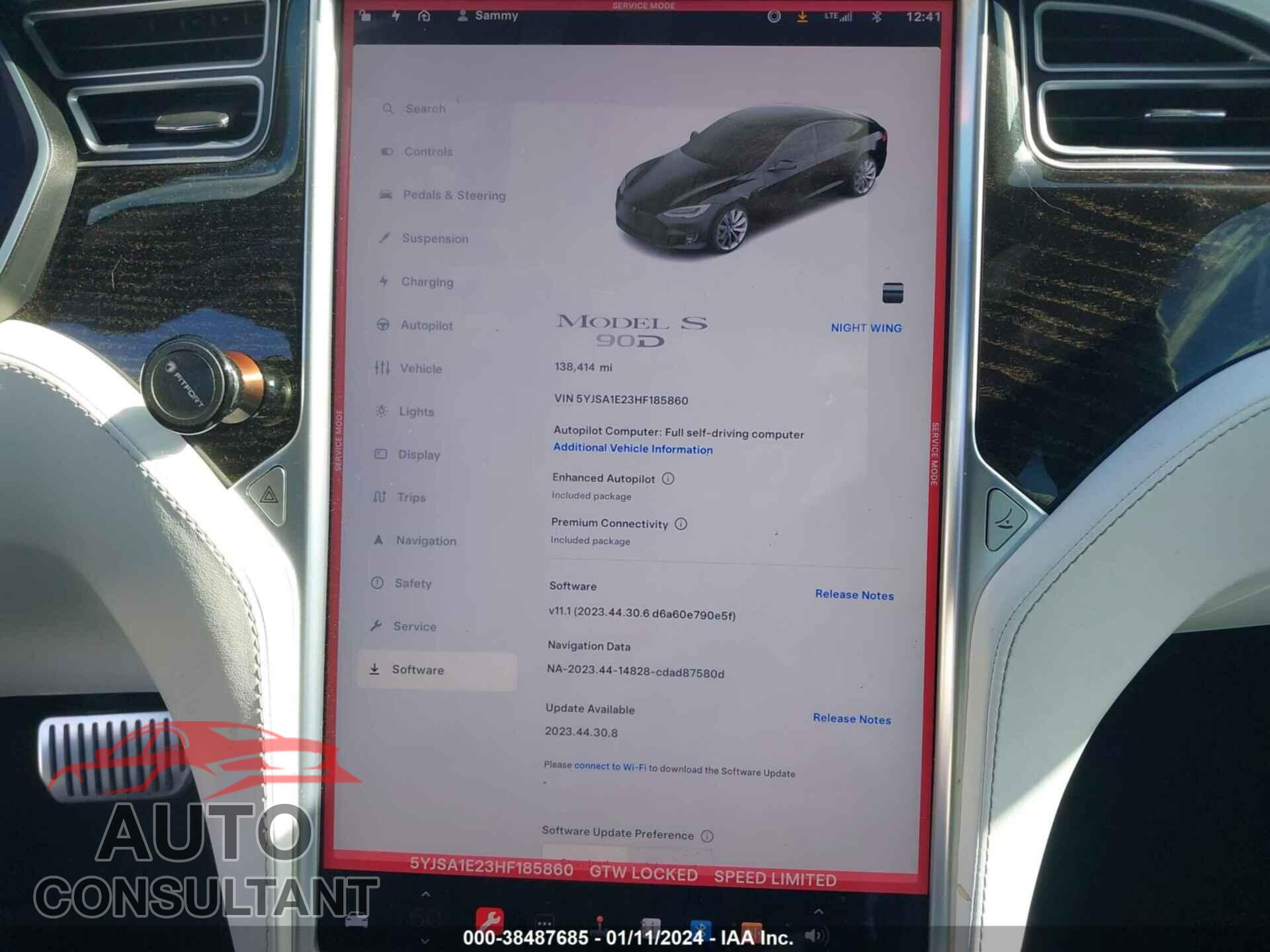TESLA MODEL S 2017 - 5YJSA1E23HF185860