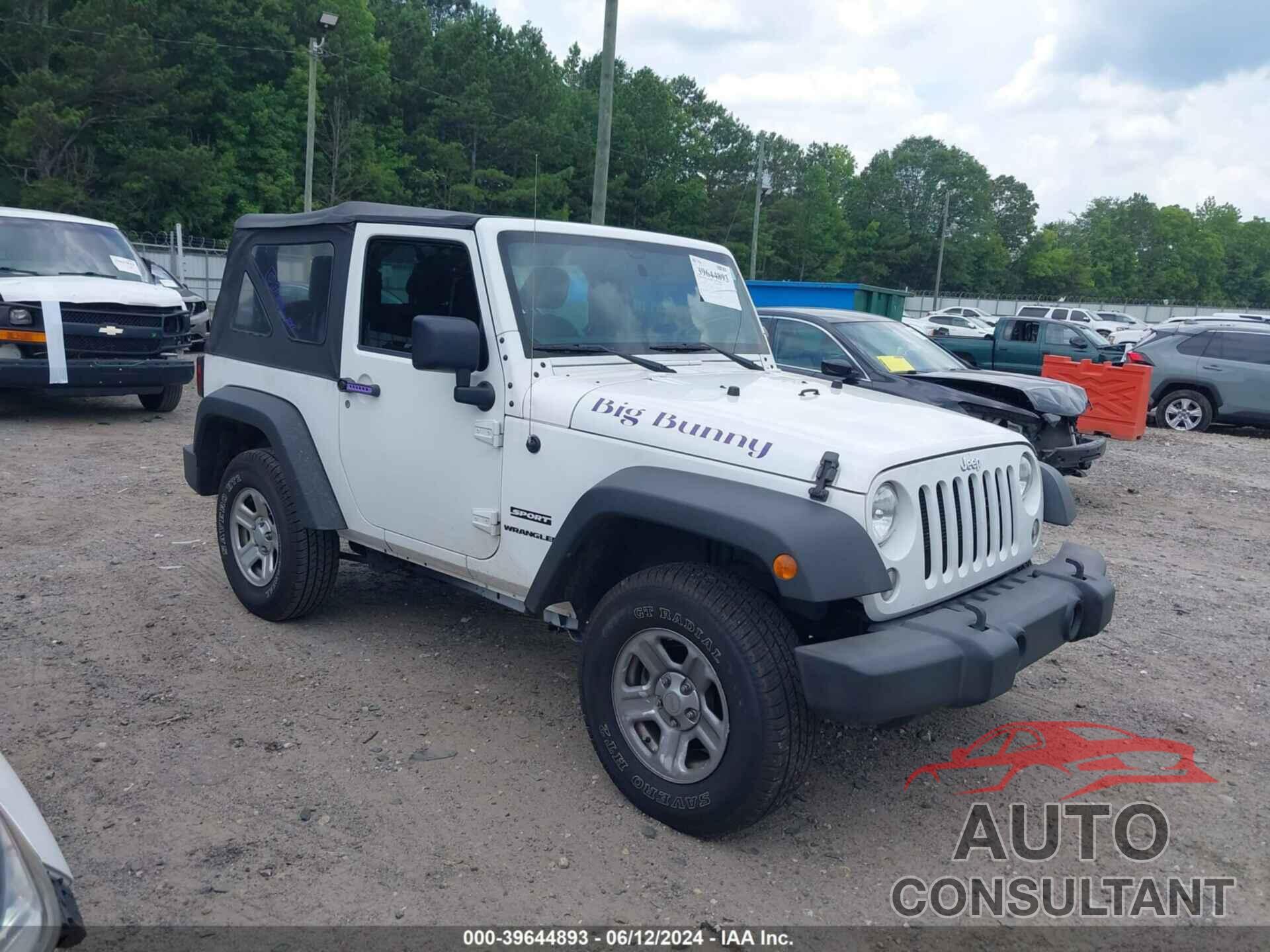 JEEP WRANGLER 2017 - 1C4AJWAG2HL618317