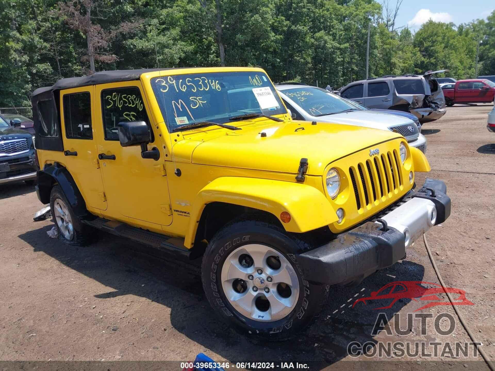 JEEP WRANGLER UNLIMITED 2015 - 1C4HJWEG2FL594994