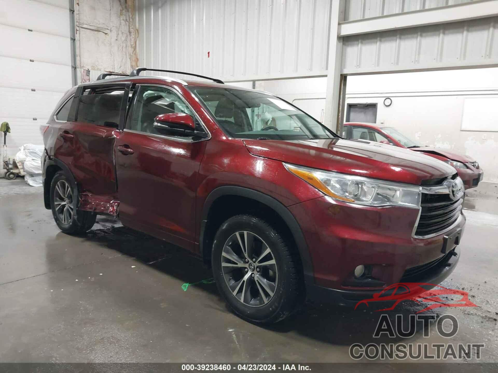 TOYOTA HIGHLANDER 2016 - 5TDJKRFHXGS337718