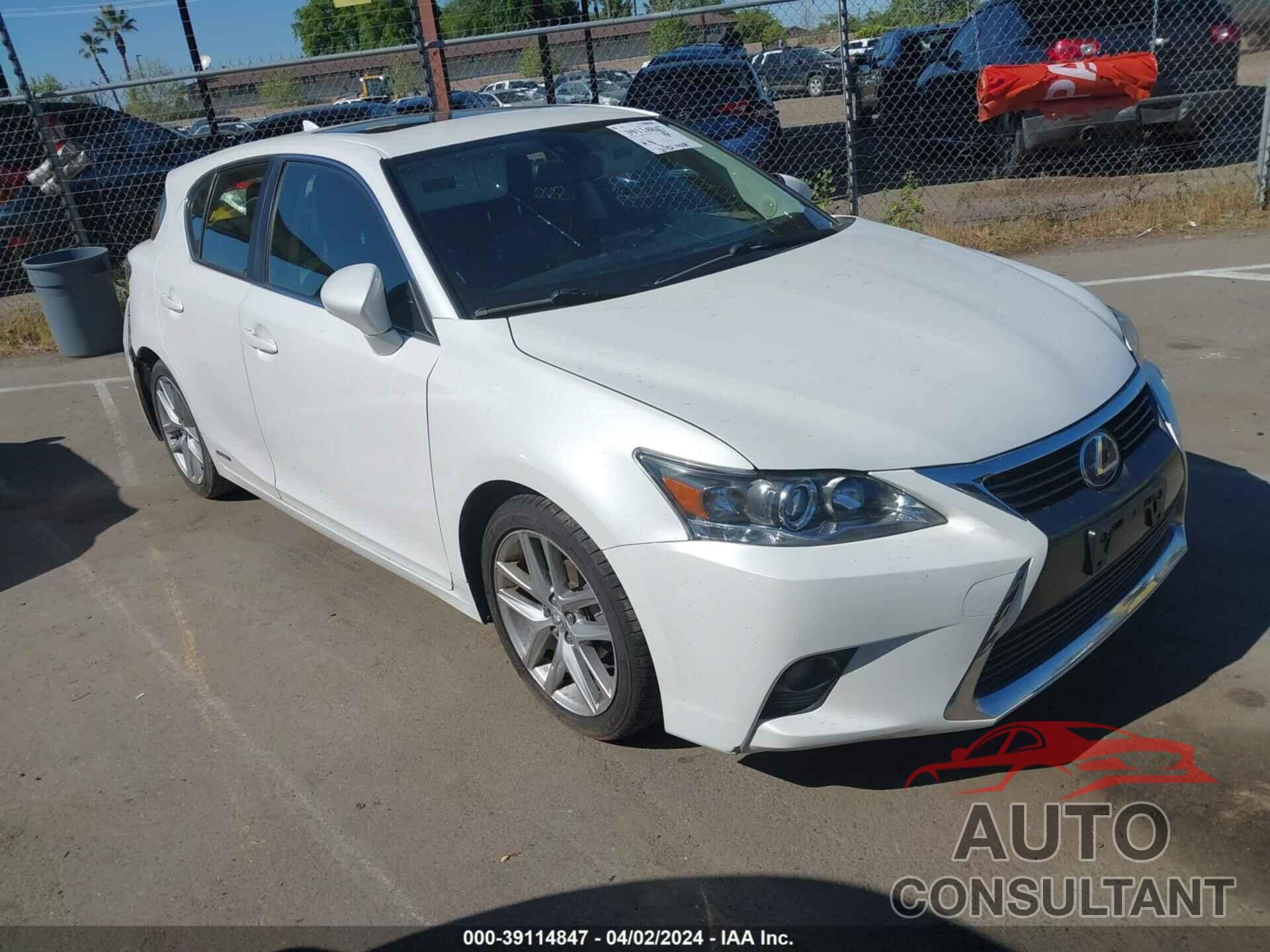 LEXUS CT 200H 2017 - JTHKD5BH2H2287238