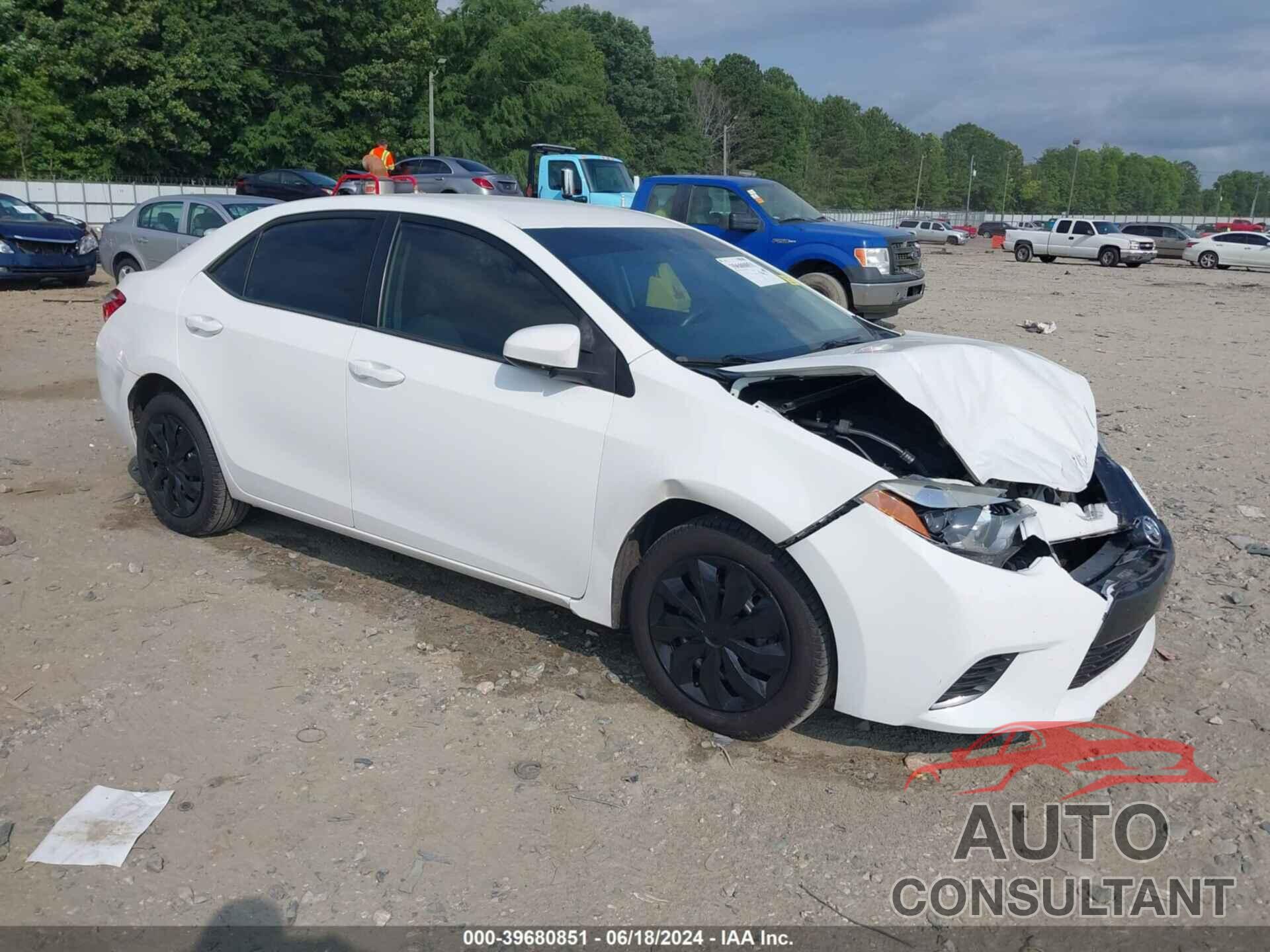 TOYOTA COROLLA 2016 - 2T1BURHE3GC519724
