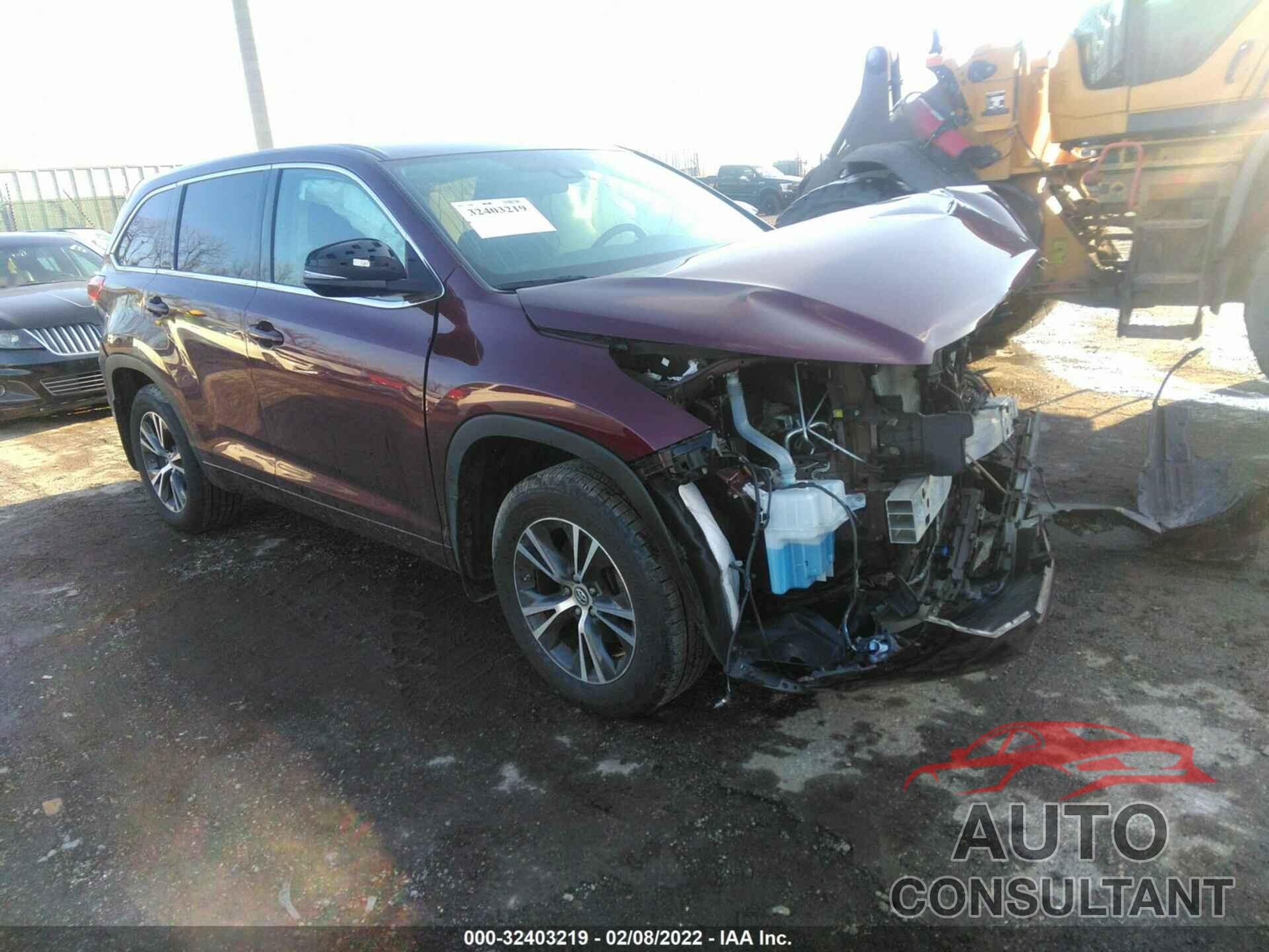 TOYOTA HIGHLANDER 2018 - 5TDBZRFH7JS818579