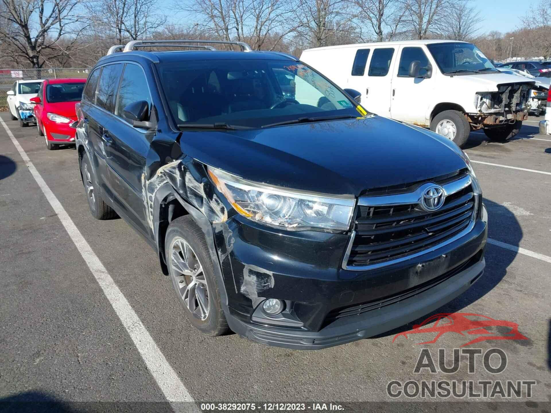 TOYOTA HIGHLANDER 2016 - 5TDJKRFH6GS355276