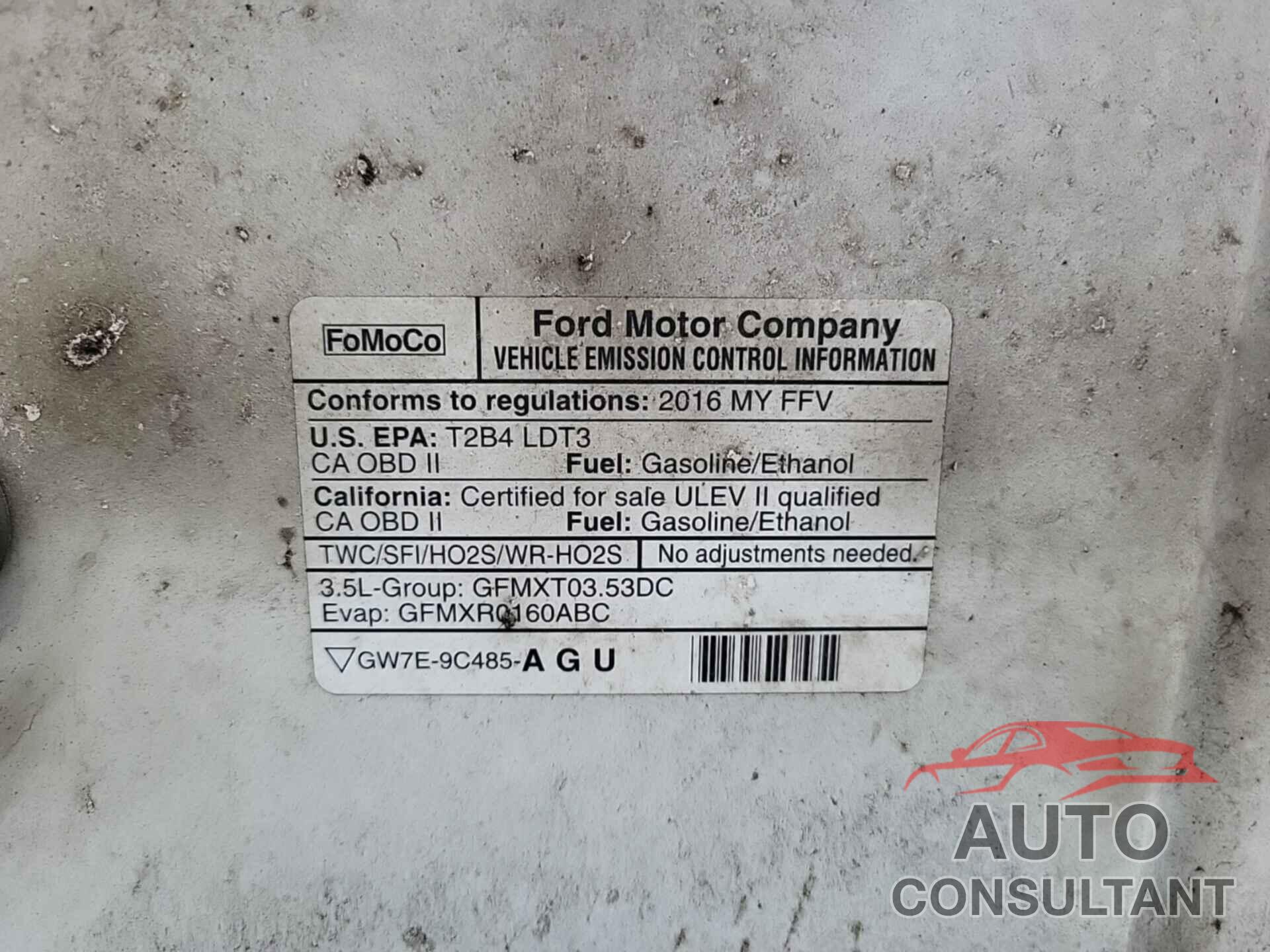 FORD F-150 2016 - 1FTMF1C83GKD97158