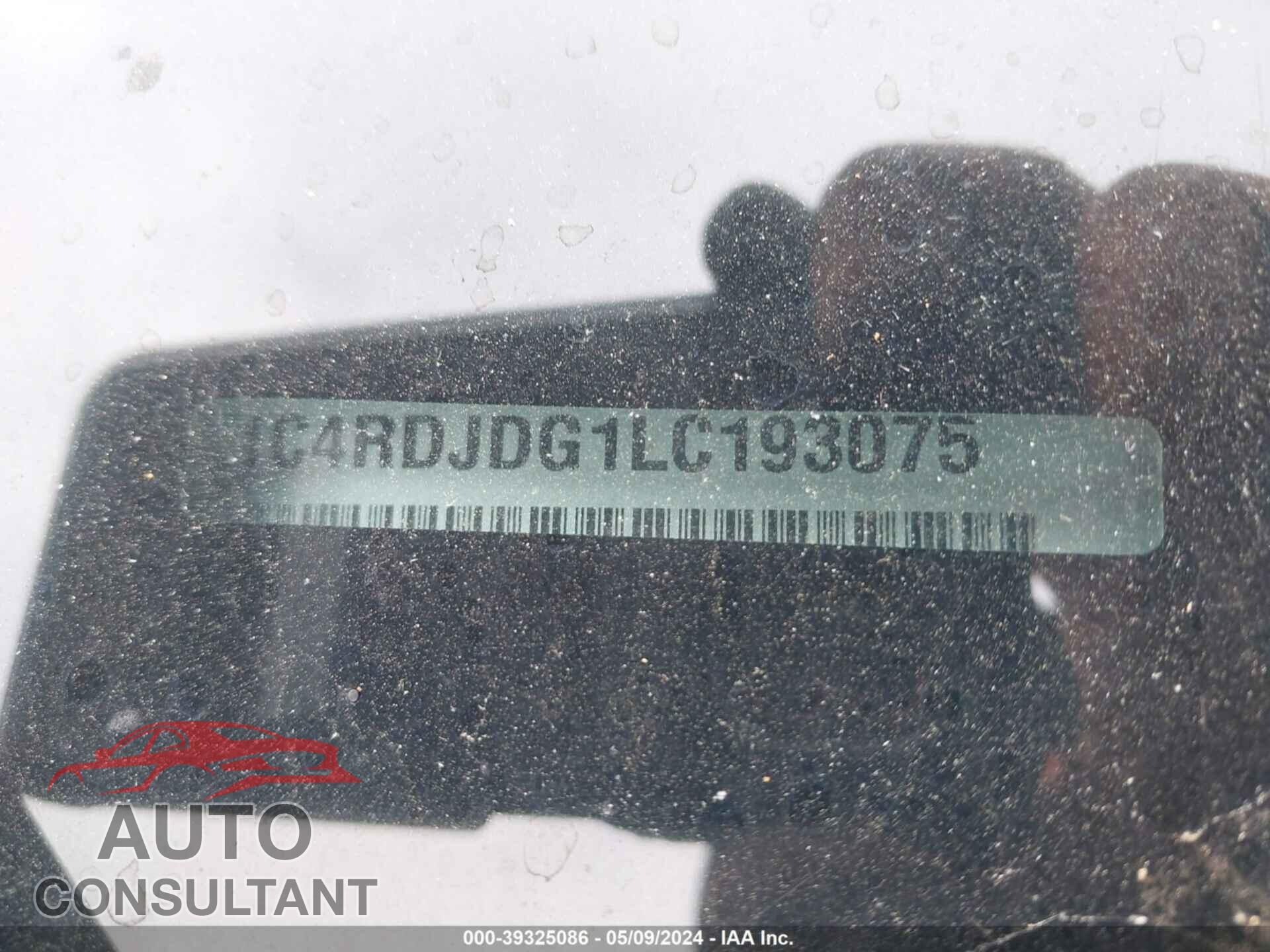 DODGE DURANGO 2020 - 1C4RDJDG1LC193075