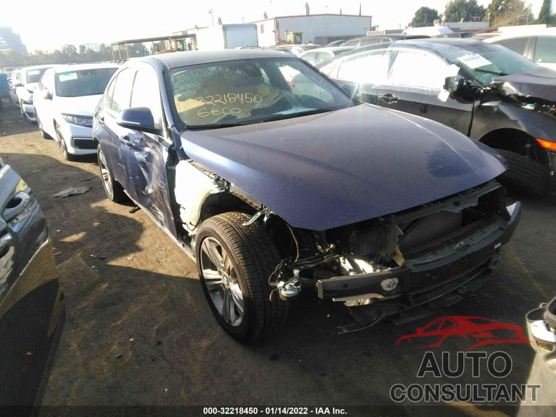 BMW 3 SERIES 2017 - WBA8B9G37HNU55683