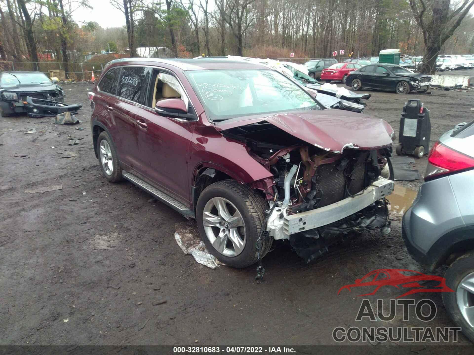 TOYOTA HIGHLANDER 2016 - 5TDDKRFH4GS330096