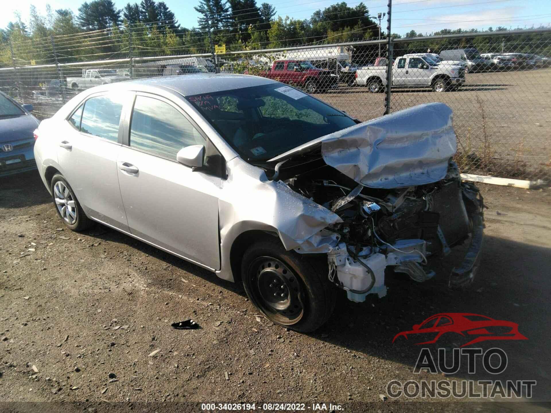 TOYOTA COROLLA 2016 - 2T1BURHE0GC494331