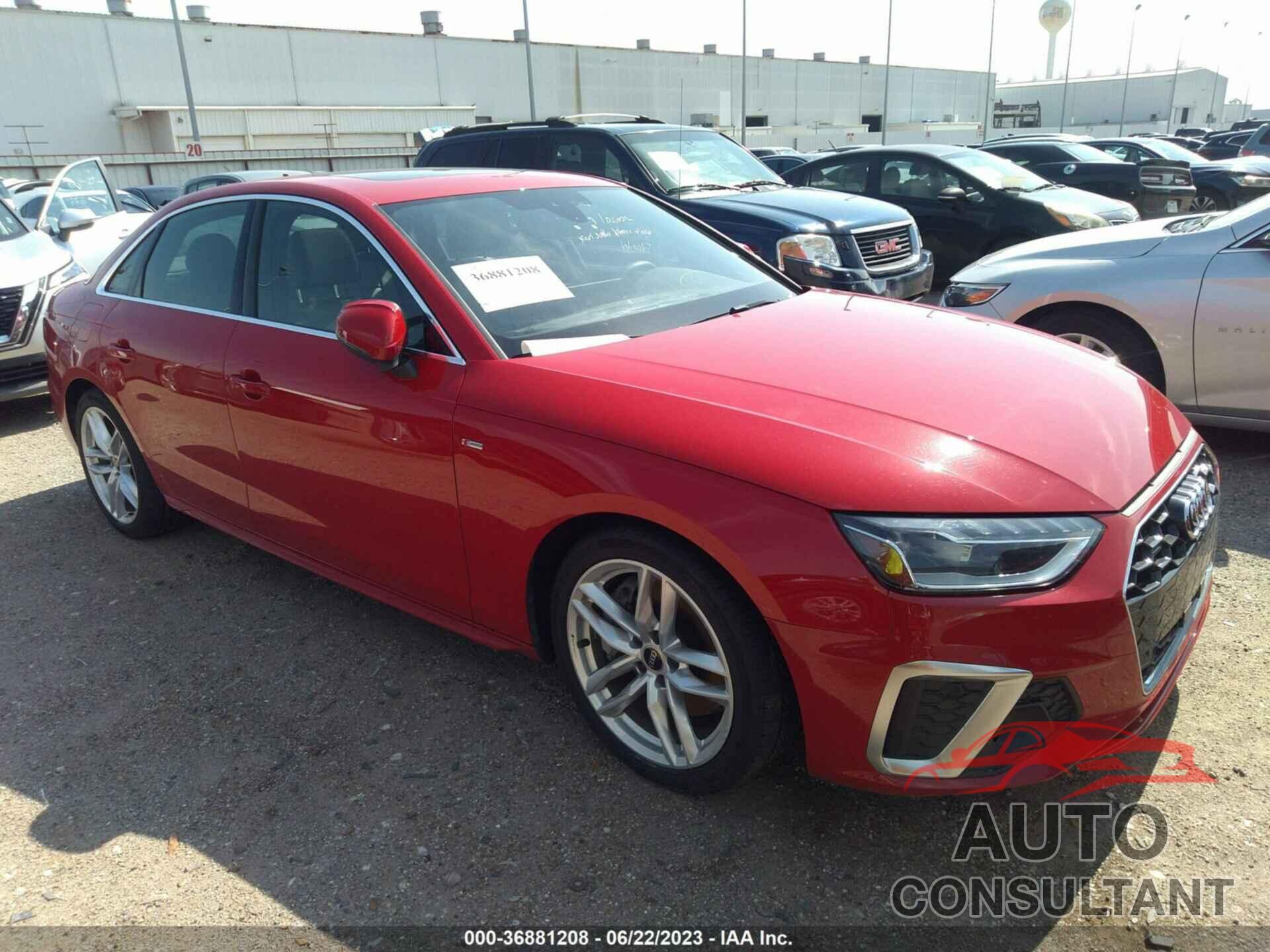 AUDI A4 SEDAN 2022 - WAUEAAF42NN013679