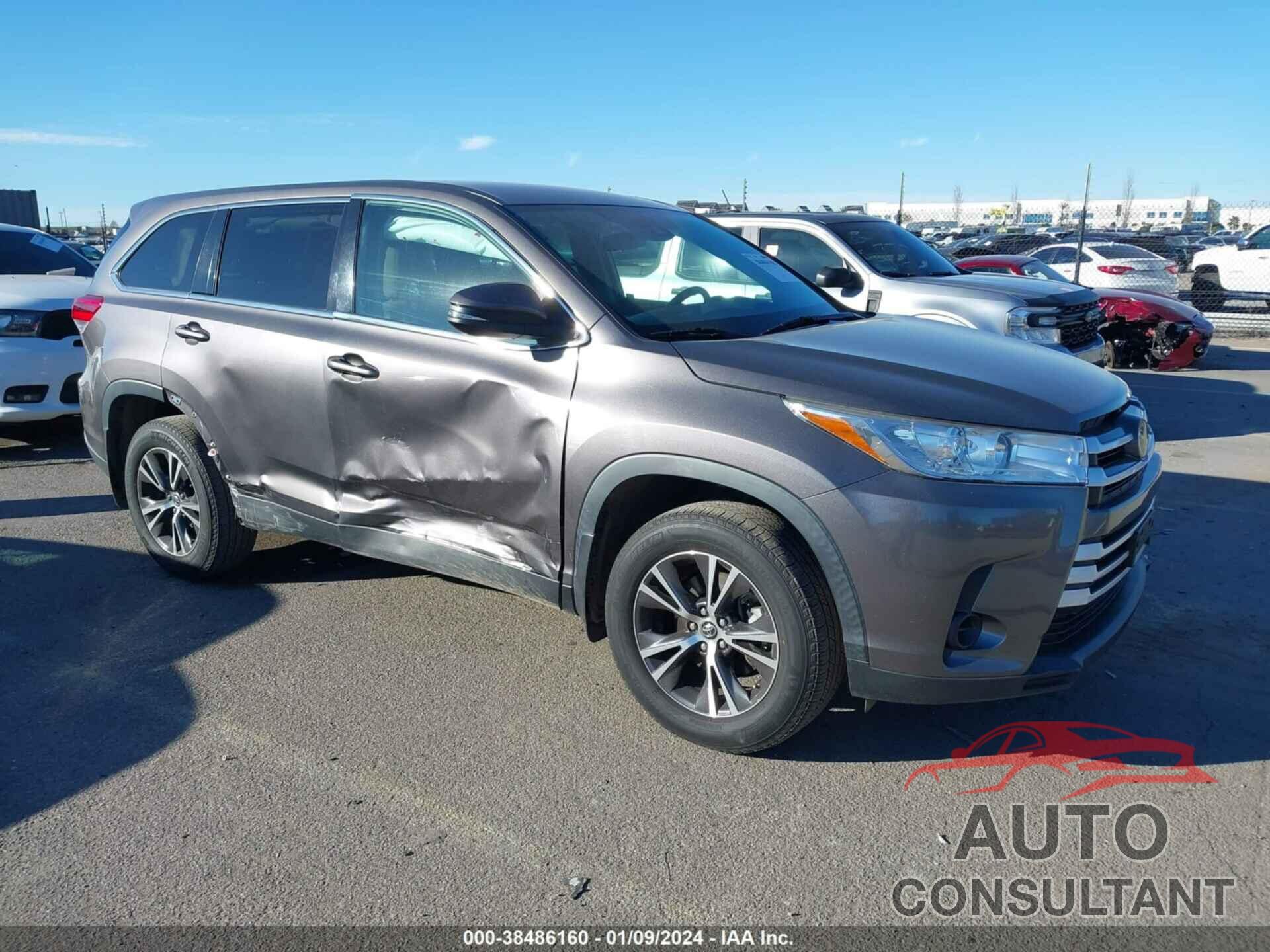 TOYOTA HIGHLANDER 2019 - 5TDZARFH3KS049070