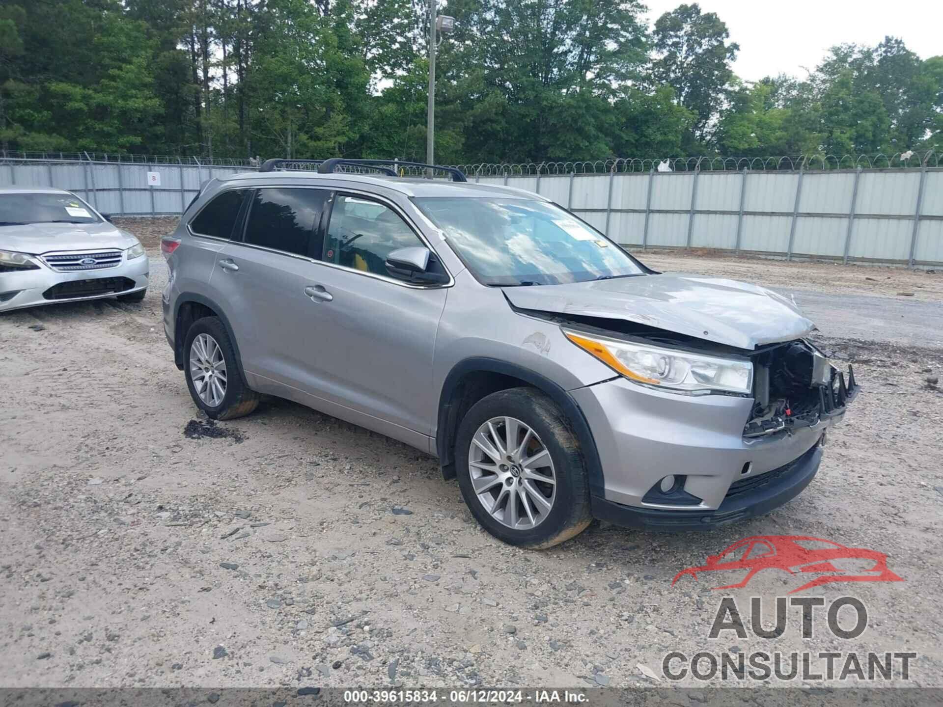 TOYOTA HIGHLANDER 2016 - 5TDJKRFHXGS503090