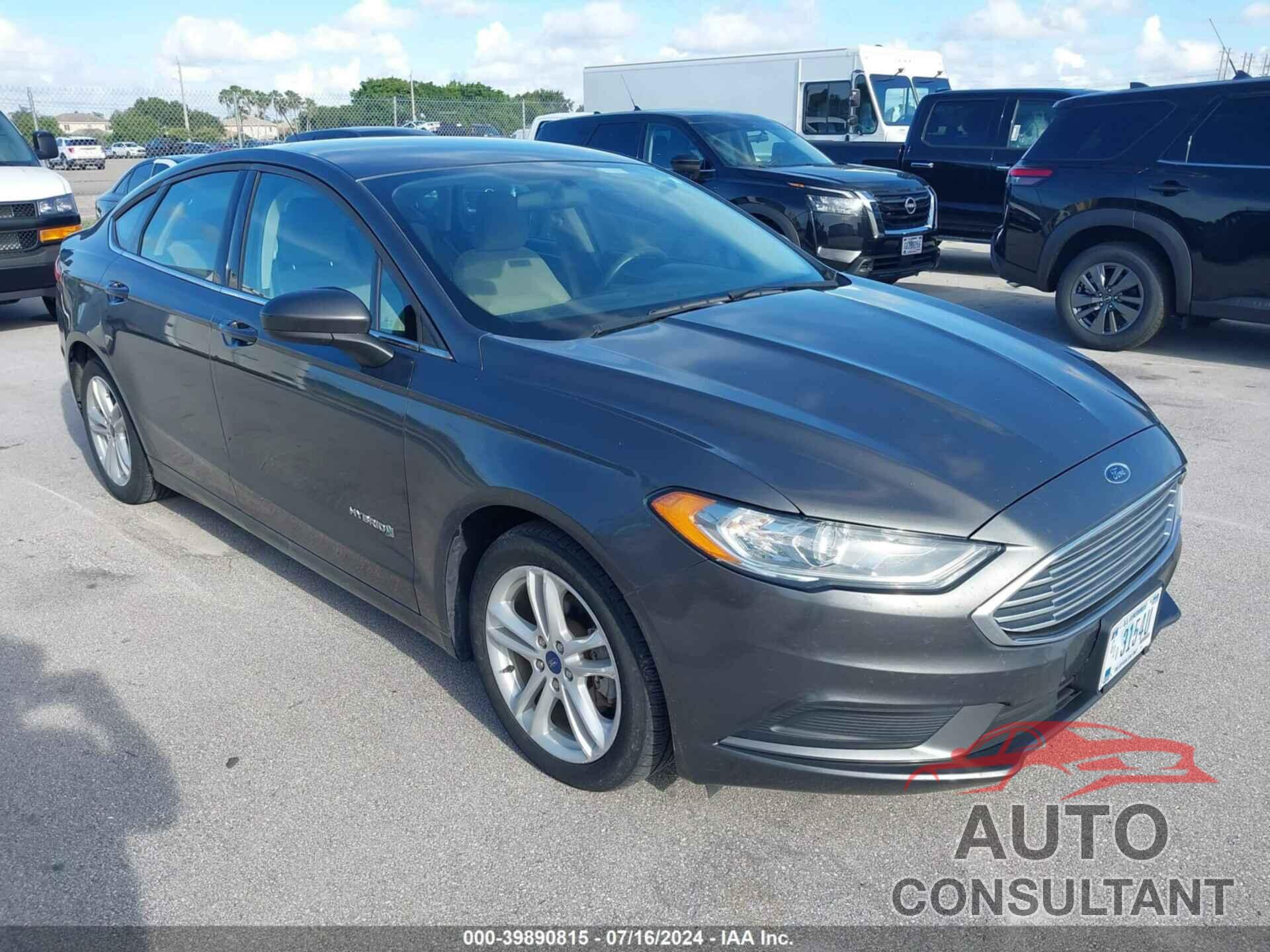 FORD FUSION HYBRID 2018 - 3FA6P0UU5JR141916