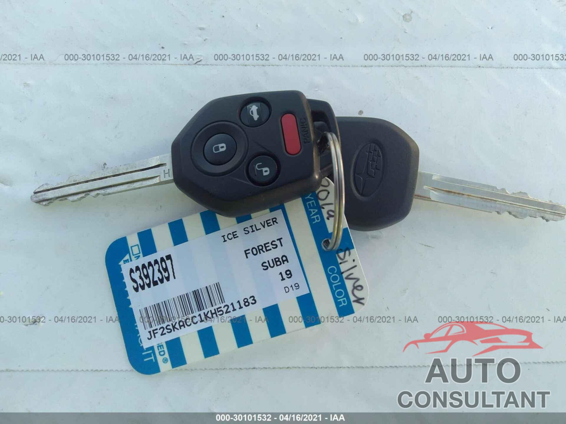SUBARU FORESTER 2019 - JF2SKACC1KH521183