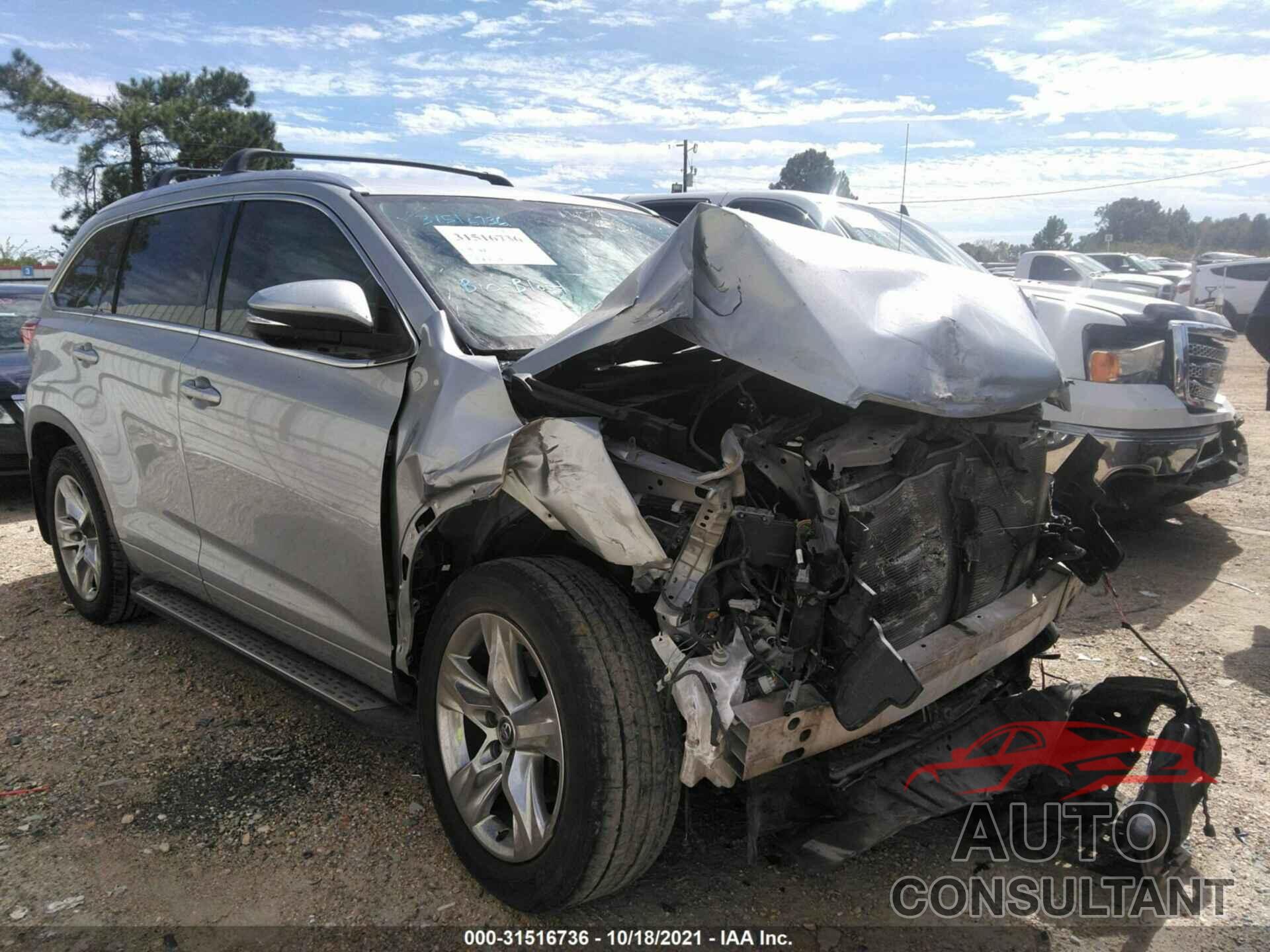 TOYOTA HIGHLANDER 2018 - 5TDYZRFH3JS249305