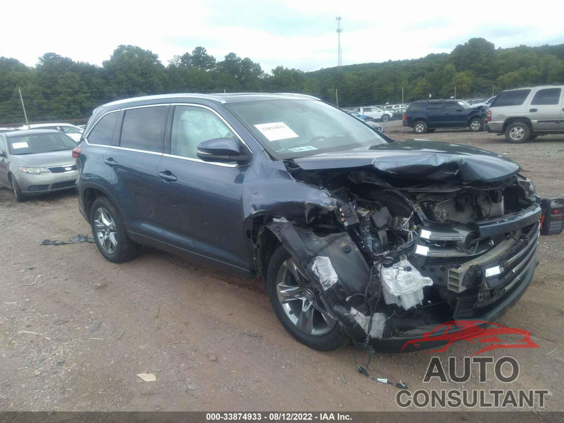 TOYOTA HIGHLANDER 2018 - 5TDYZRFH2JS271442