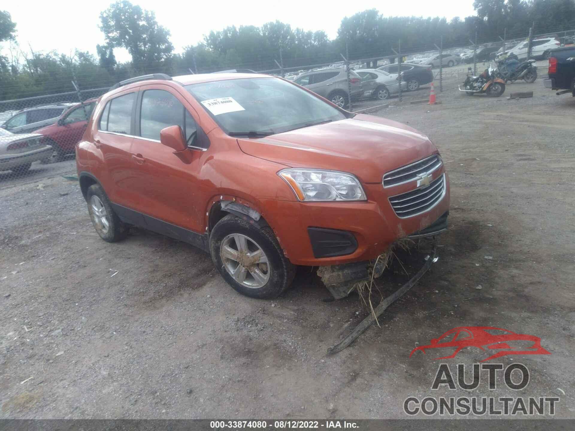 CHEVROLET TRAX 2016 - KL7CJPSB0GB624233