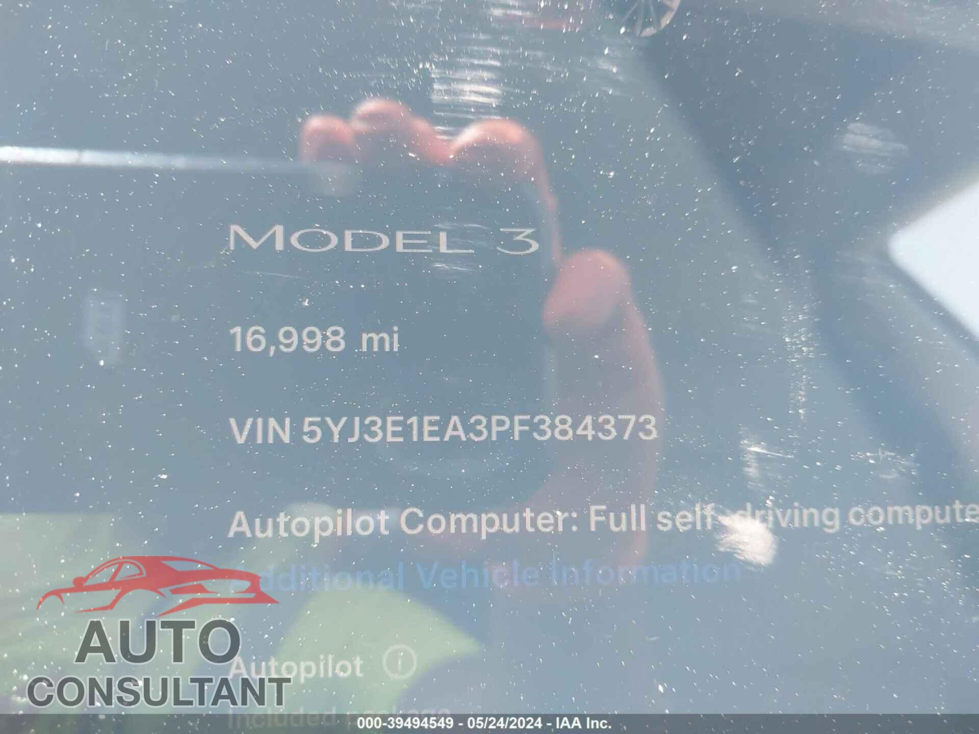 TESLA MODEL 3 2023 - 5YJ3E1EA3PF384373