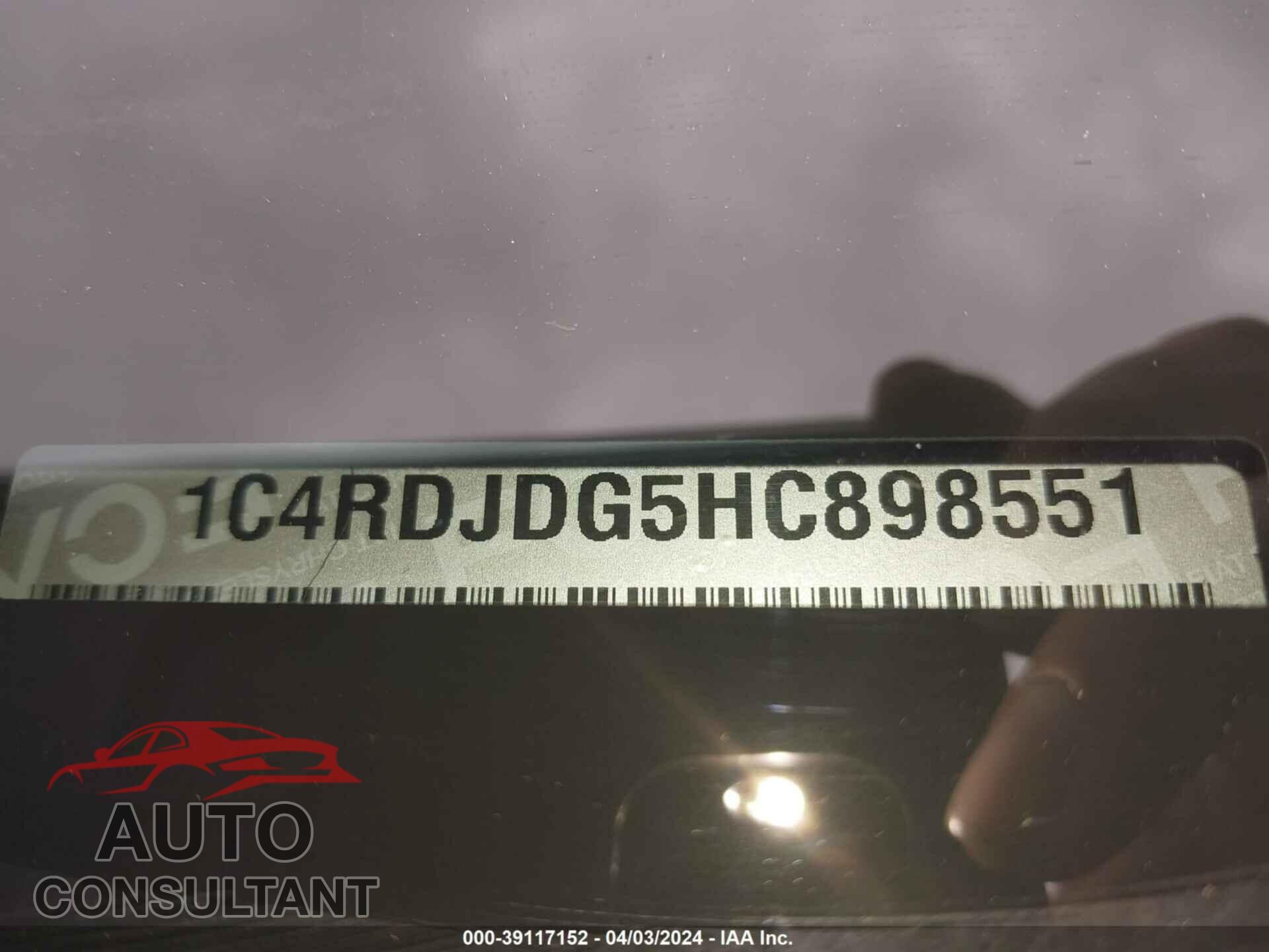 DODGE DURANGO 2017 - 1C4RDJDG5HC898551