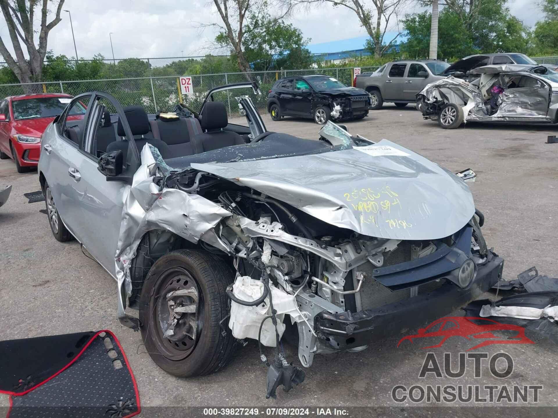 TOYOTA COROLLA 2019 - 2T1BURHE1KC196959