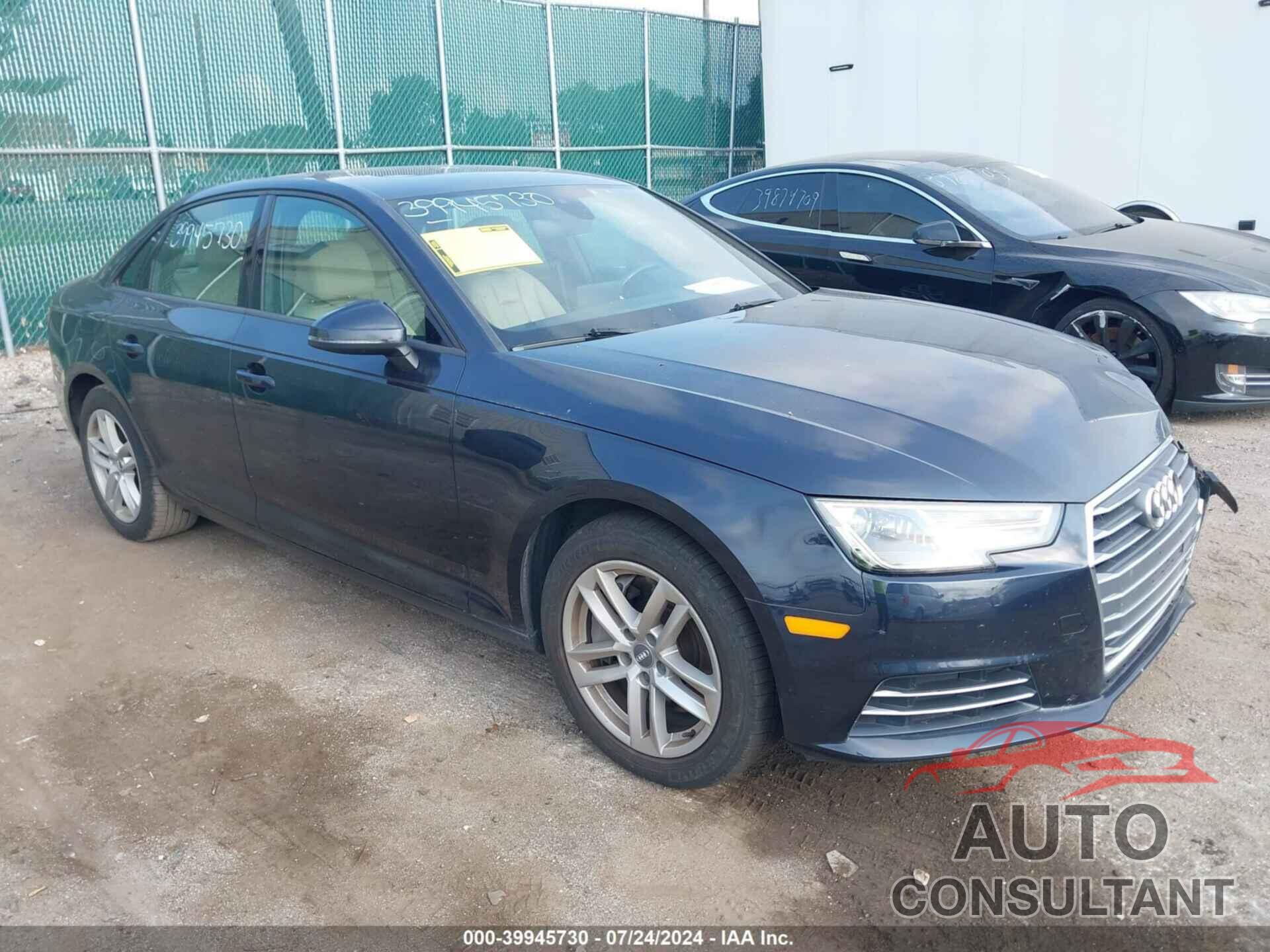 AUDI A4 2017 - WAUGNAF47HN055444