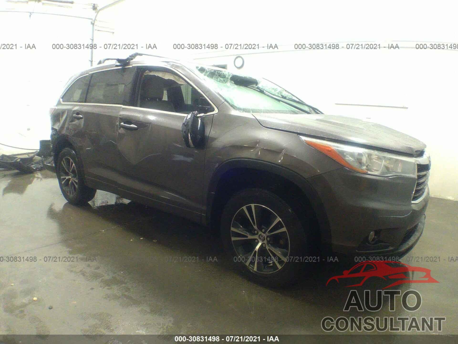 TOYOTA HIGHLANDER 2016 - 5TDJKRFH2GS241923