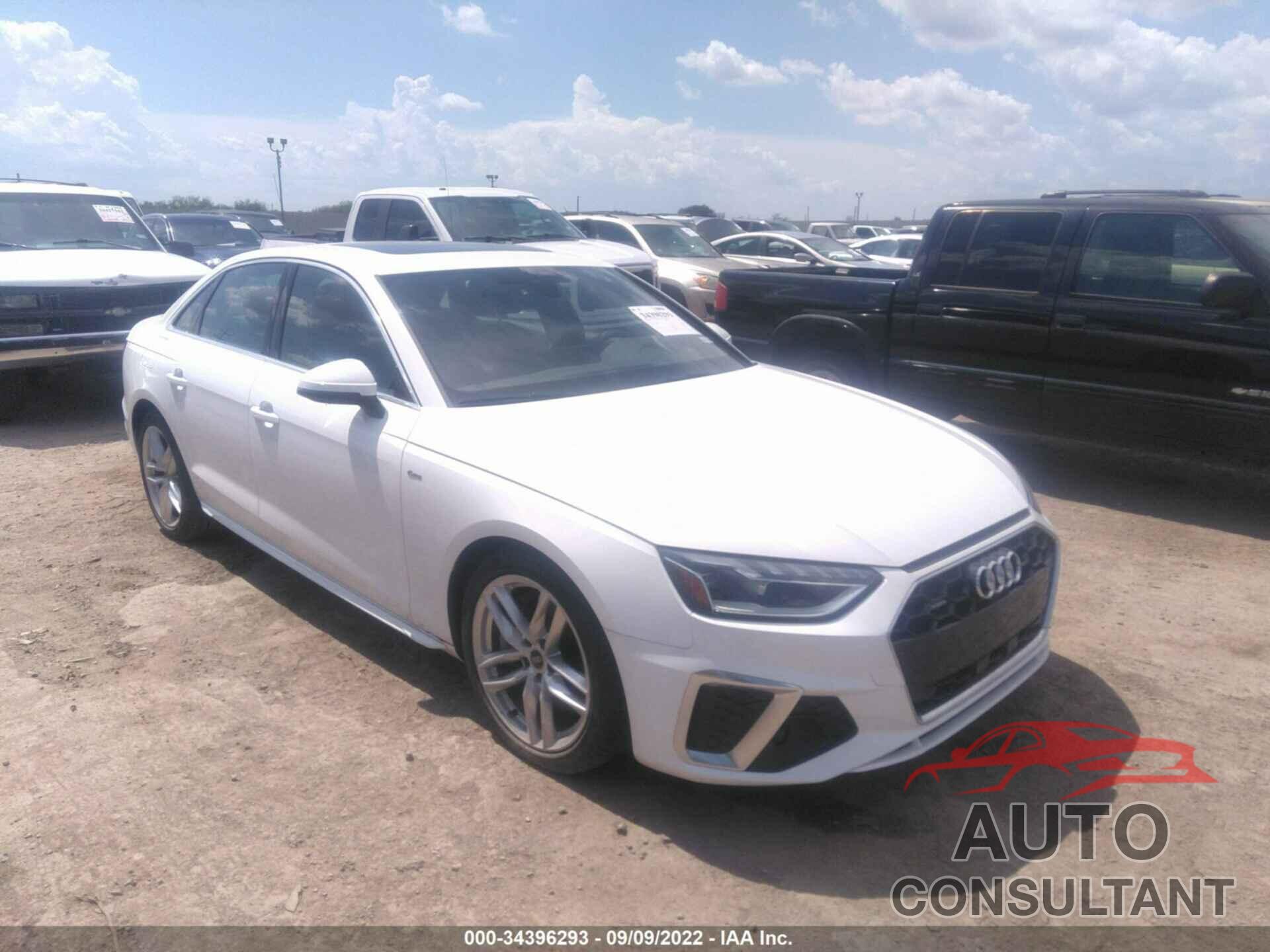 AUDI A4 SEDAN 2022 - WAUEAAF44NN008175