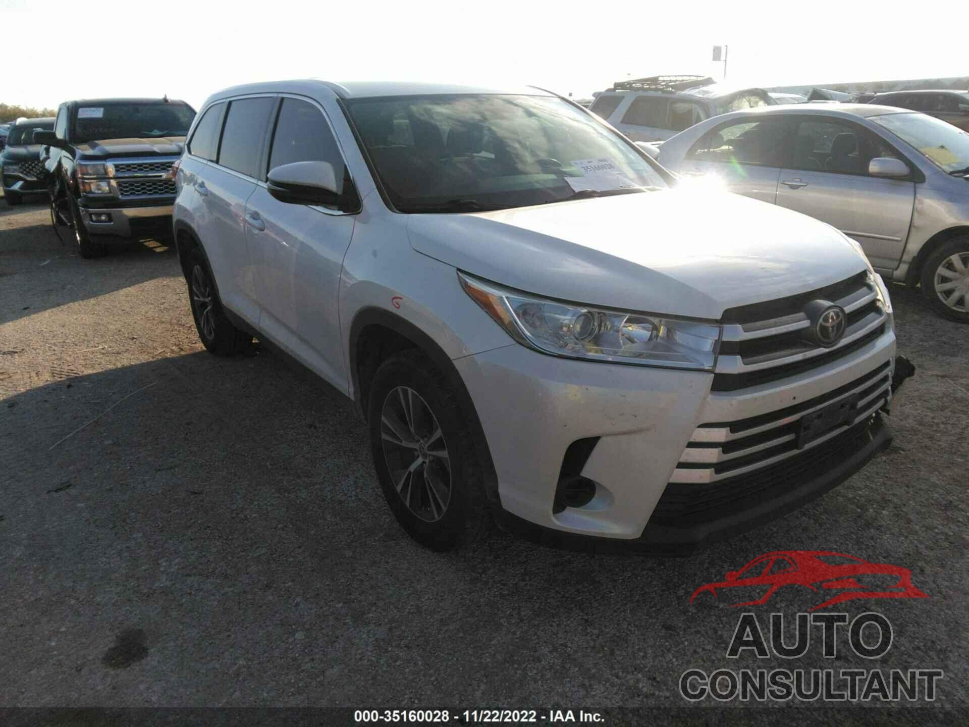 TOYOTA HIGHLANDER 2019 - 5TDZARFH9KS056783