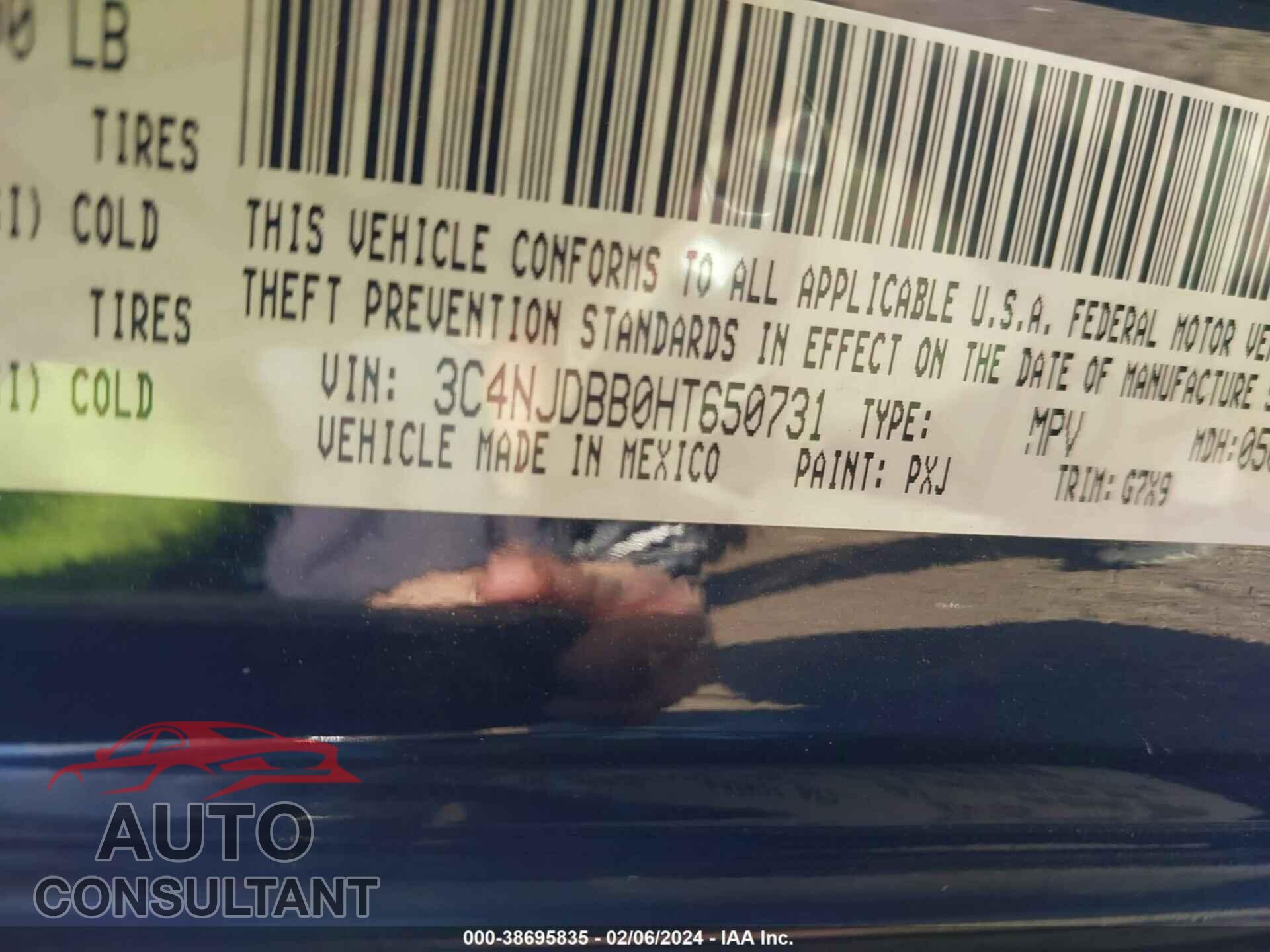 JEEP NEW COMPASS 2017 - 3C4NJDBB0HT650731