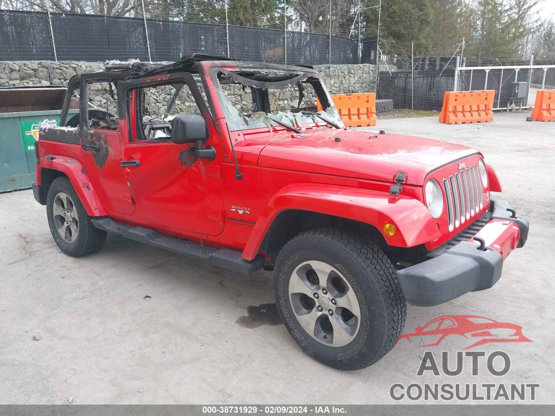 JEEP WRANGLER UNLIMITED 2017 - 1C4HJWEGXHL543407