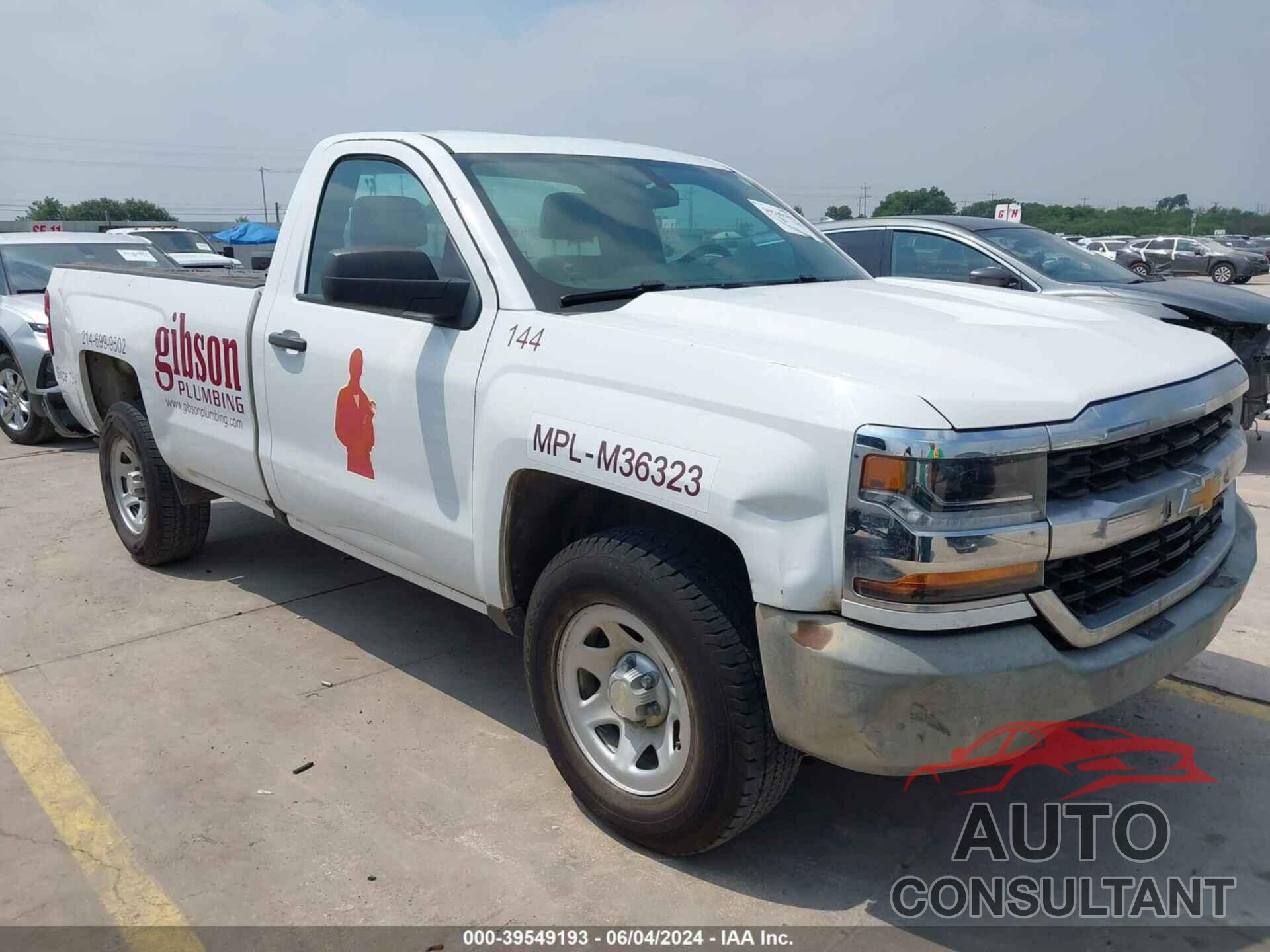 CHEVROLET SILVERADO 1500 2016 - 1GCNCNEH0GZ319574