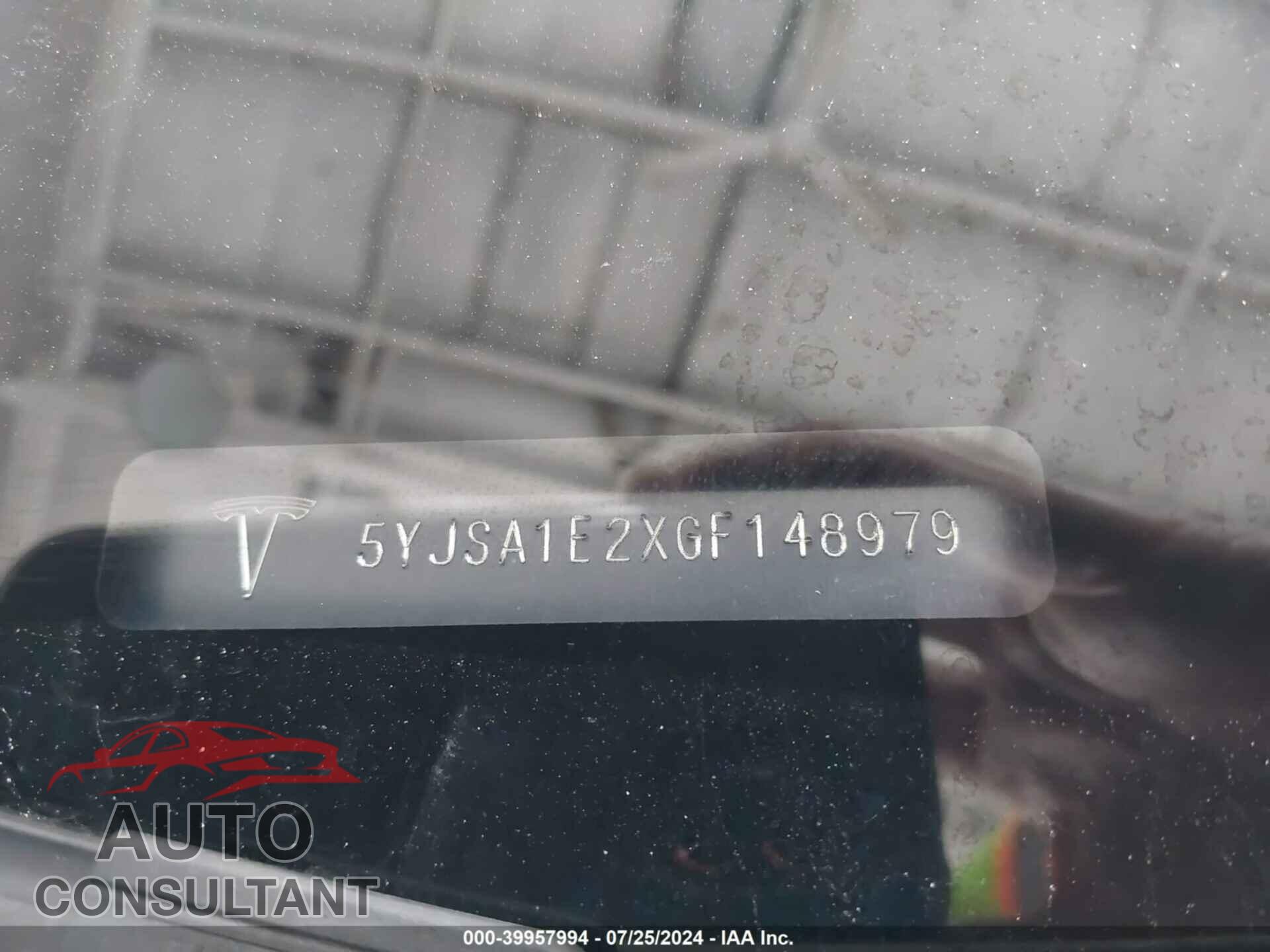 TESLA MODEL S 2016 - 5YJSA1E2XGF148979