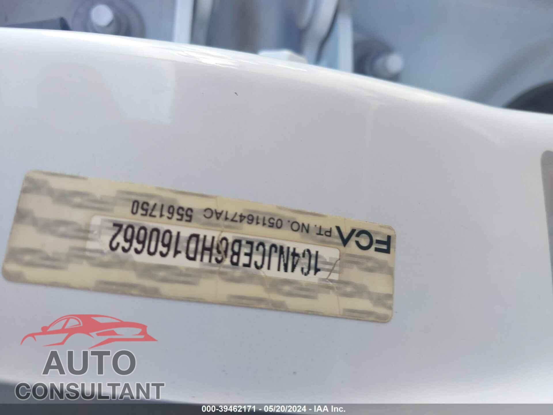 JEEP COMPASS 2017 - 1C4NJCEB6HD160662